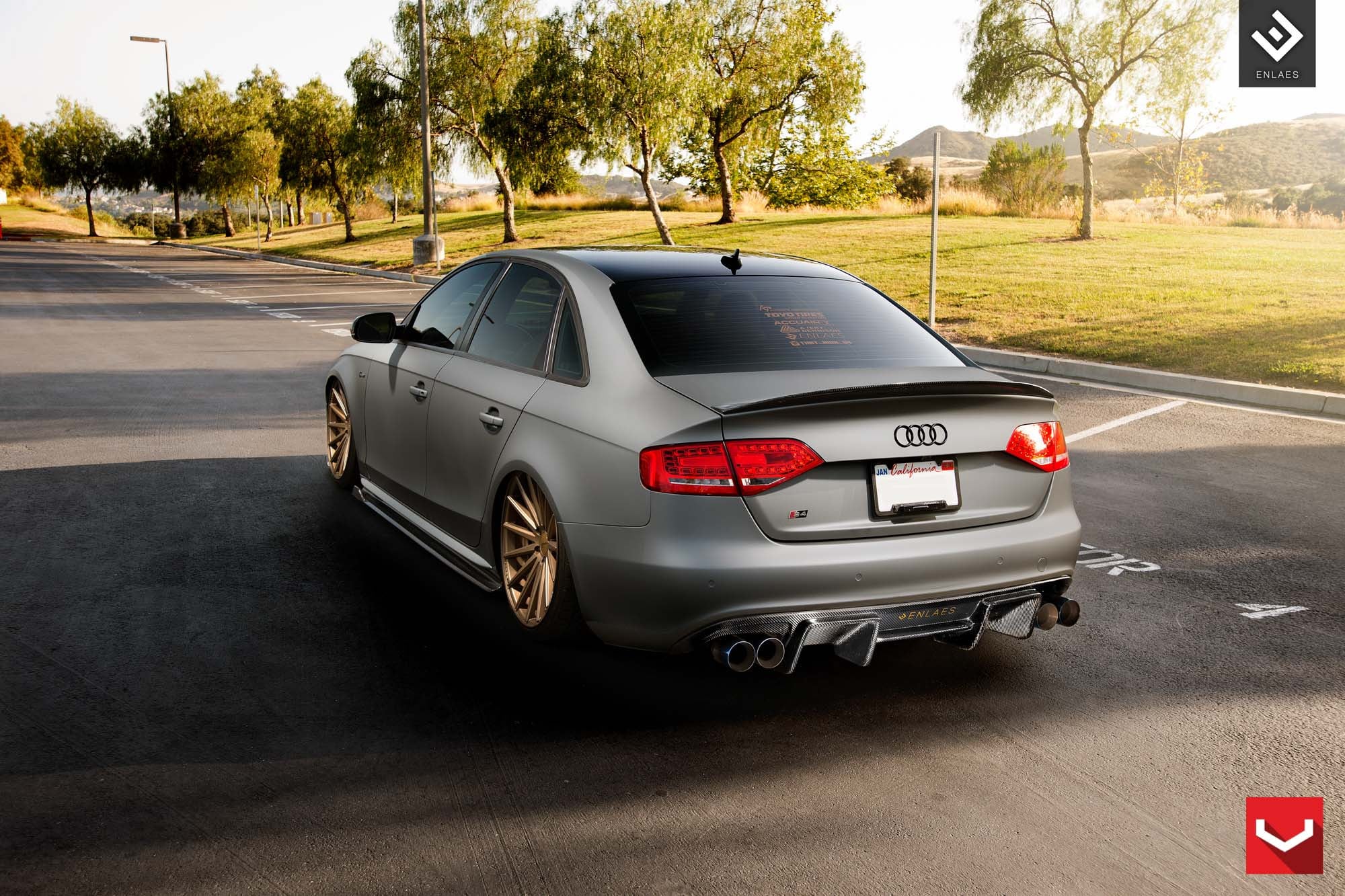 Audi S4 with Carbon Fiber Rear Diffuser - Photo by Vossen