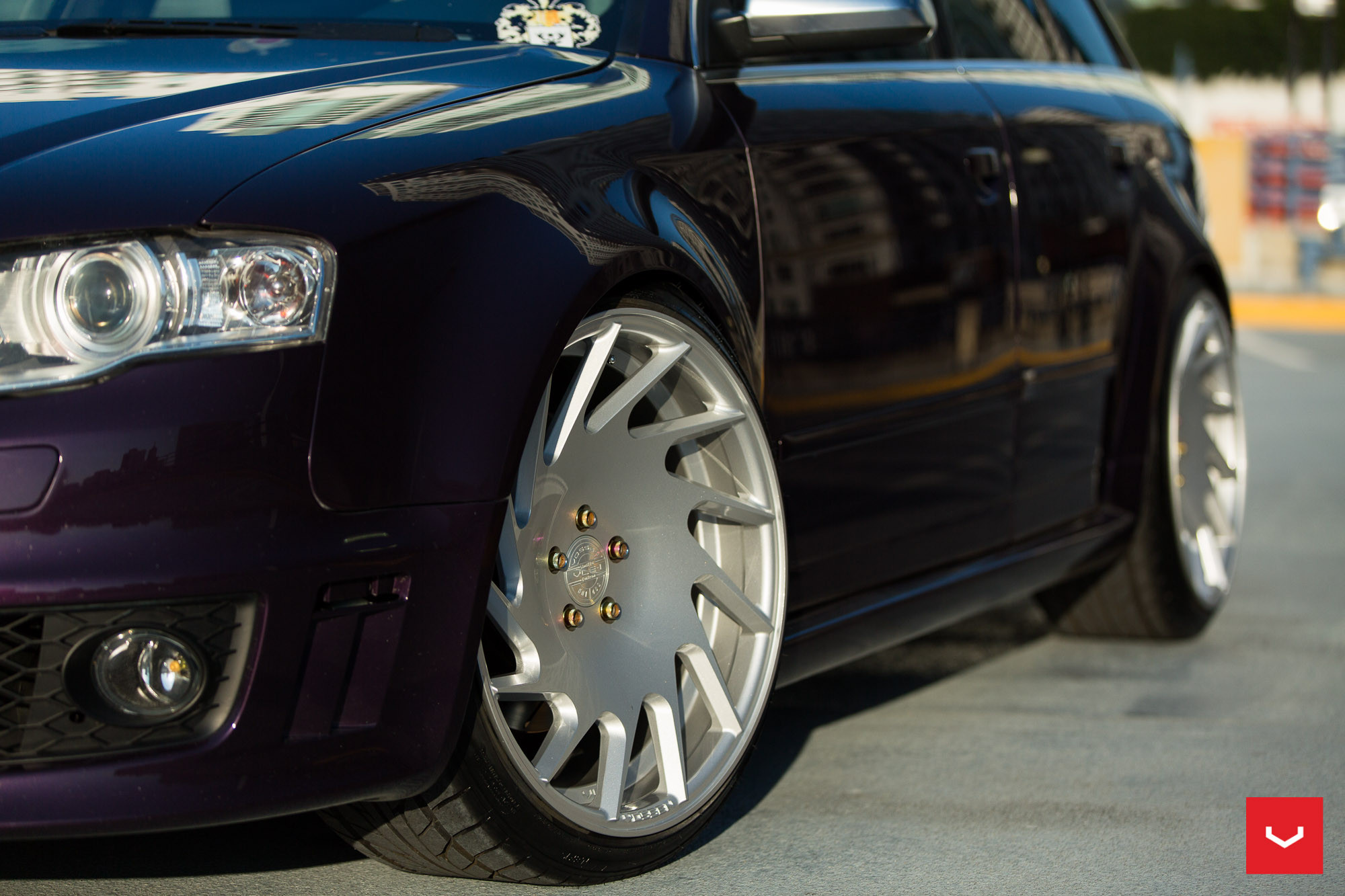 Purple Audi S4 with Custom VLE Vossen Wheels - Photo by Vossen