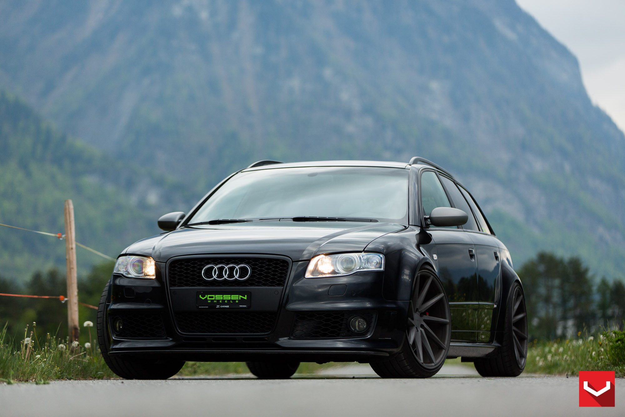 Custom Blacked Out Audi RS4 - Photo by Vossen