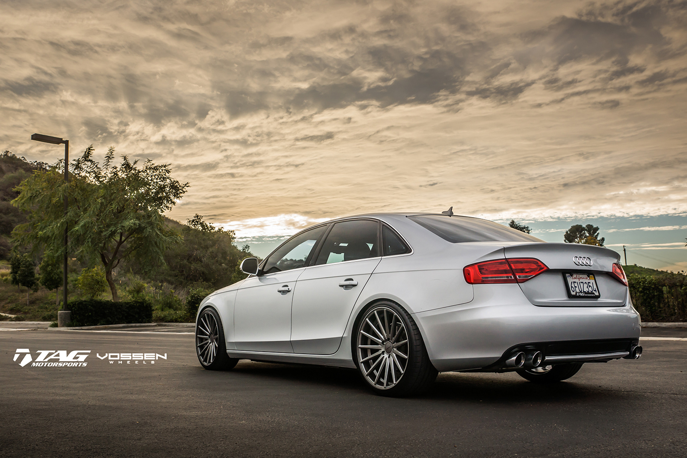Aftermarket Exhaust System on Audi S4 - Photo by Vossen