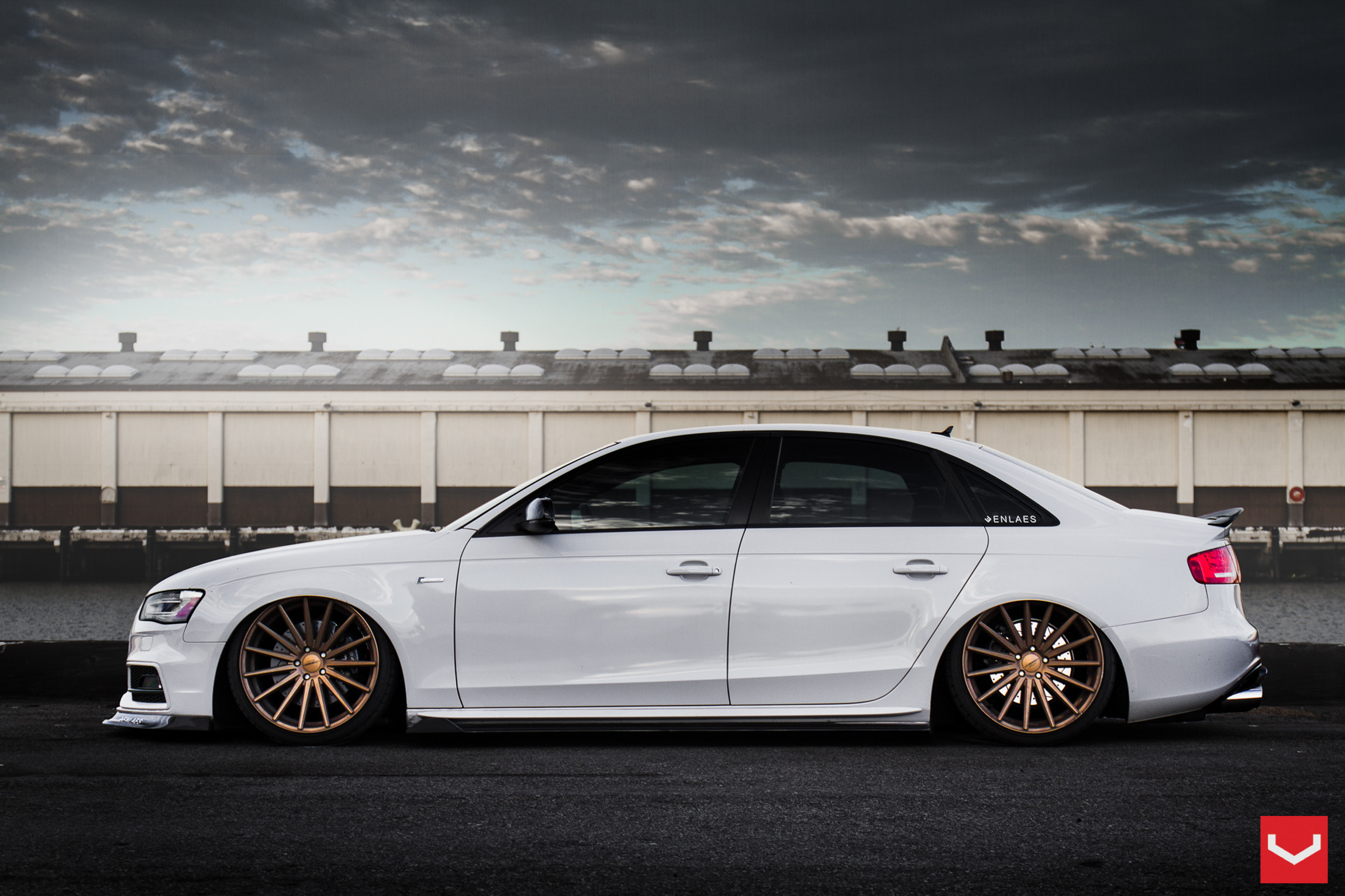 Bronze Vossen Wheels on Lowered Audi RS4 - Photo by Vossen