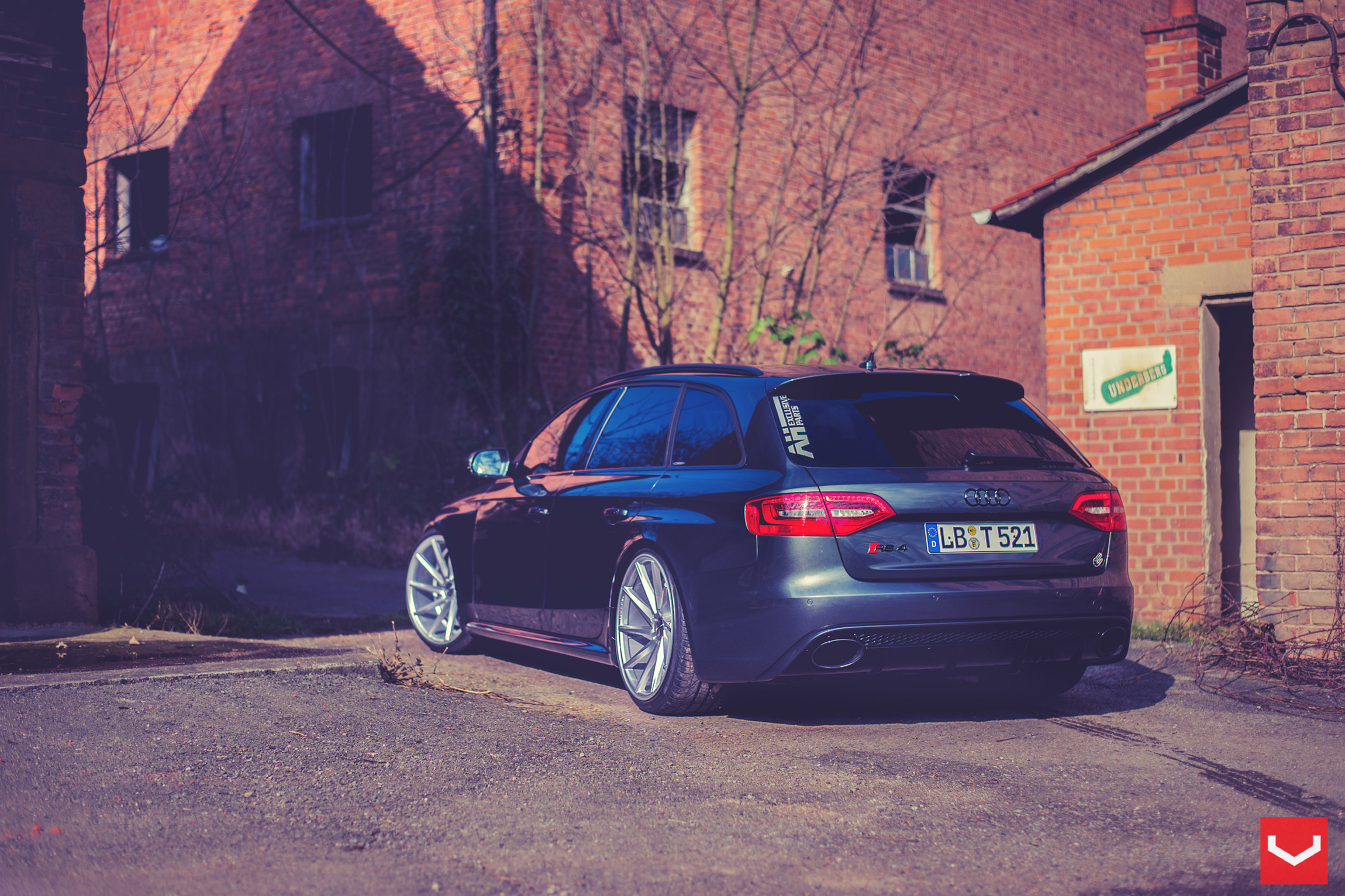 Black Audi S4 Roofline Spoiler - Photo by Vossen