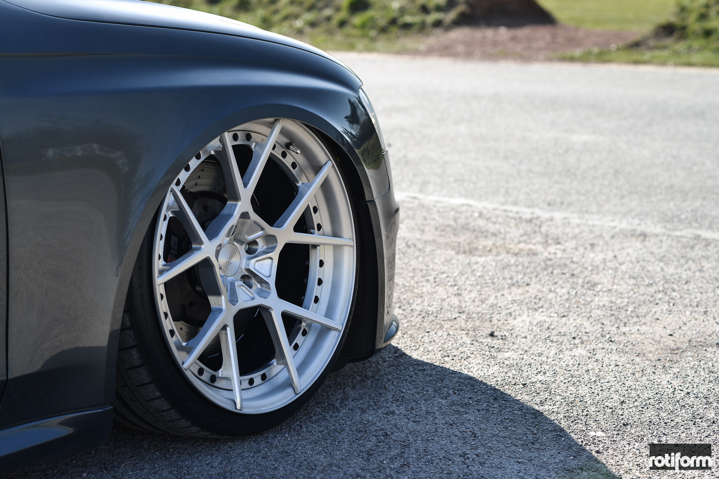 Gray Metallic Audi S4 with Chrome Rotiform Wheels - Photo by Rotiform