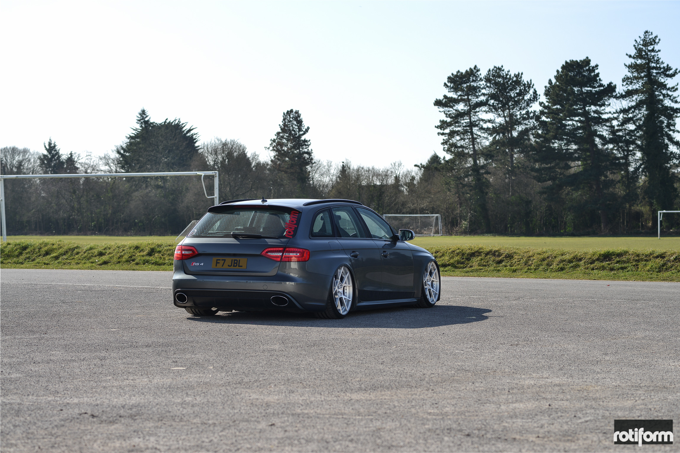 Custom Rear Bumper Cover on Gray Metallic Audi S4 - Photo by Rotiform