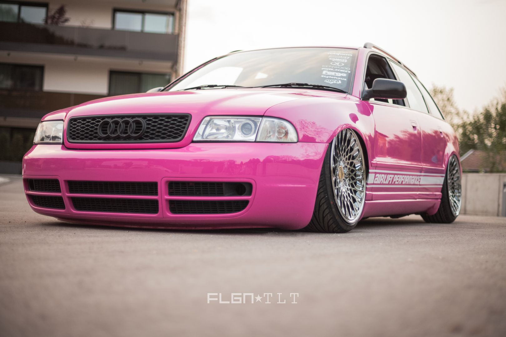 Custom Lowered Pink Audi S4 - Photo by Rotiform