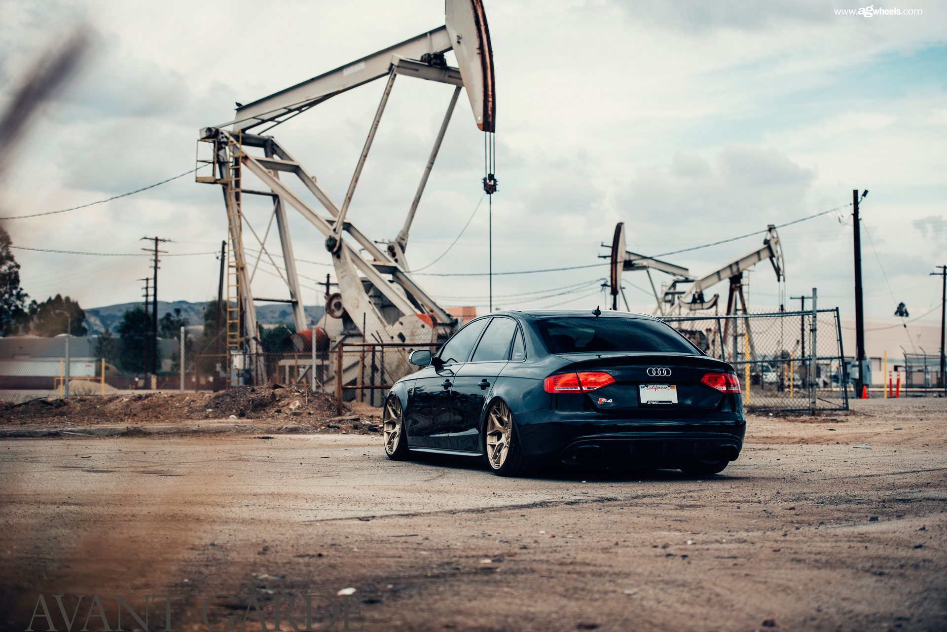 Black Audi S4 with Custom Rear Diffuser - Photo by Avant Garde Wheels