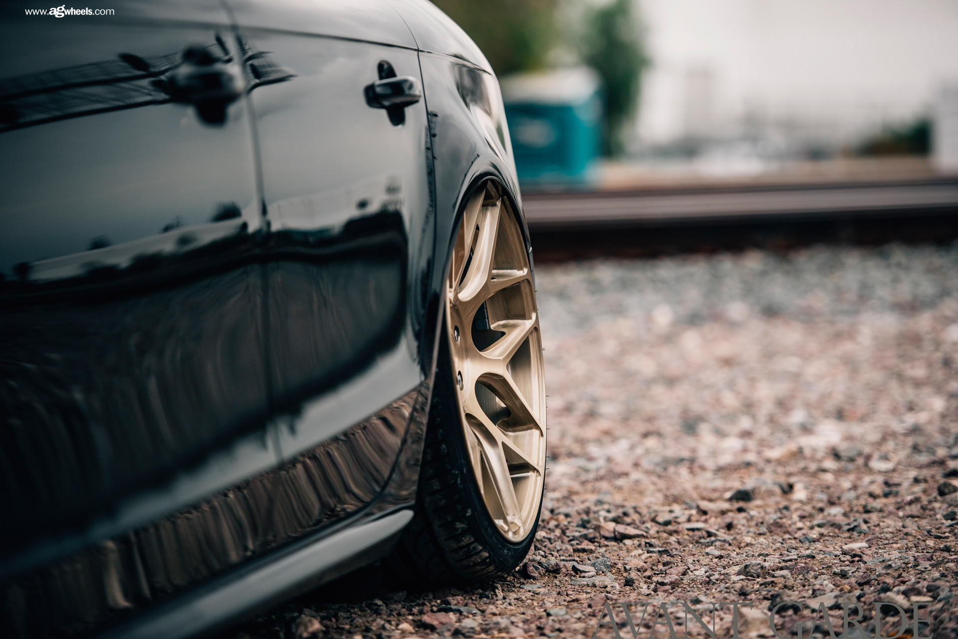 Black Audi S4 with Bronze Avant Garde Wheels - Photo by Avant Garde Wheels
