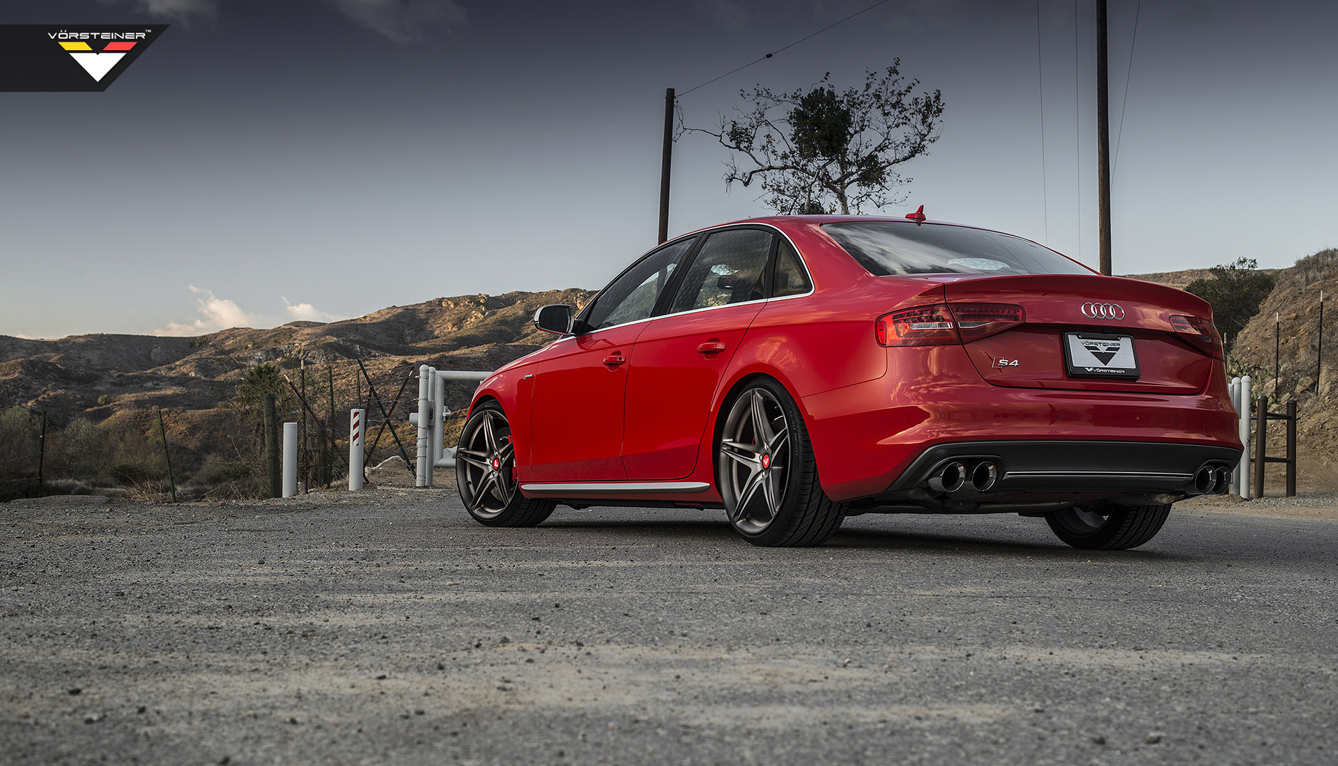 Aftermarket Rear Diffuser on Red Audi S4 - Photo by Vorstiner