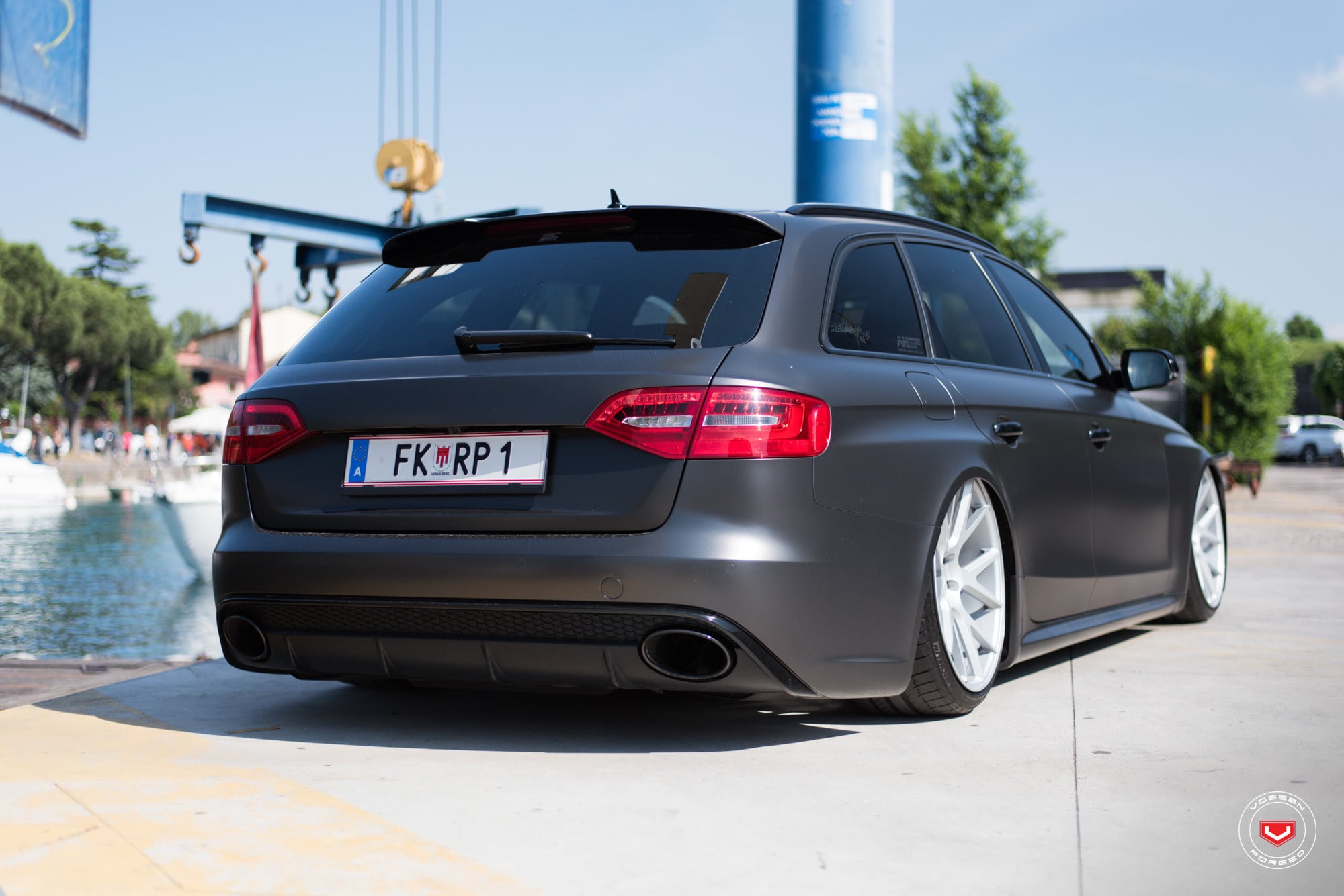 Custom Audi RS4 with Roofline Spoiler - Photo by Vossen