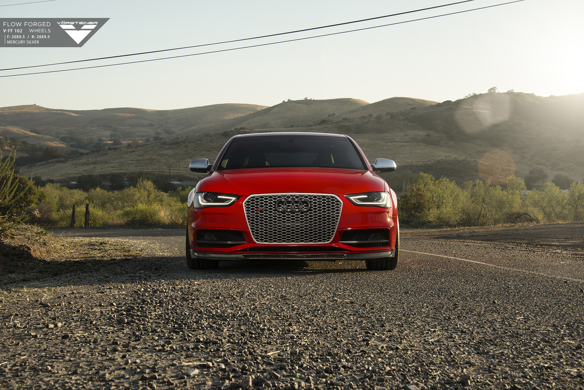 Aftermarket Front Bumper on Red Audi S4 - Photo by Vorstiner