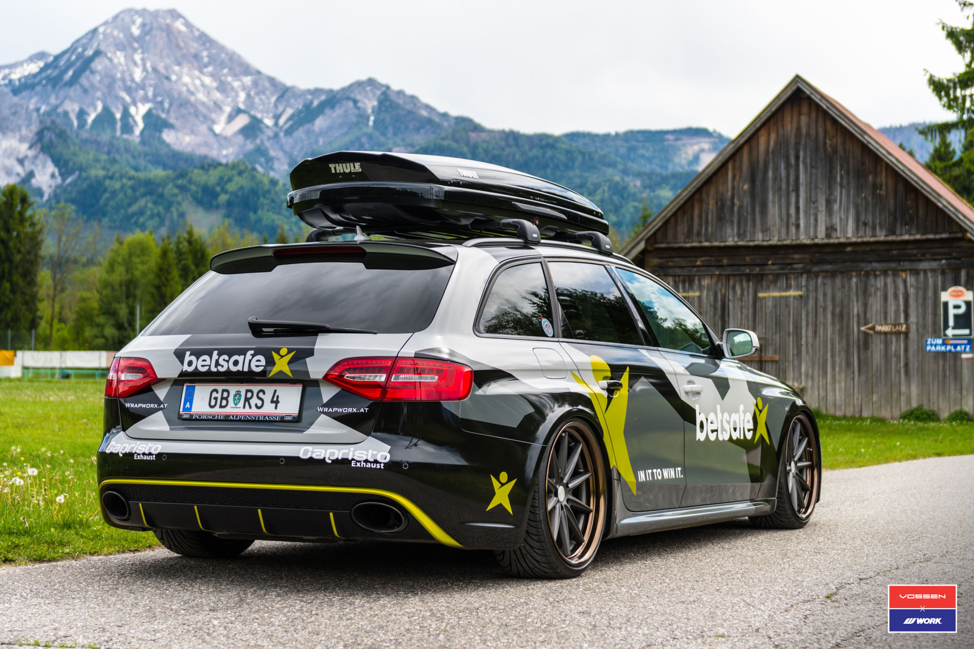 Thule Roof Cargo Box on Audi RS4 - Photo by Vossen