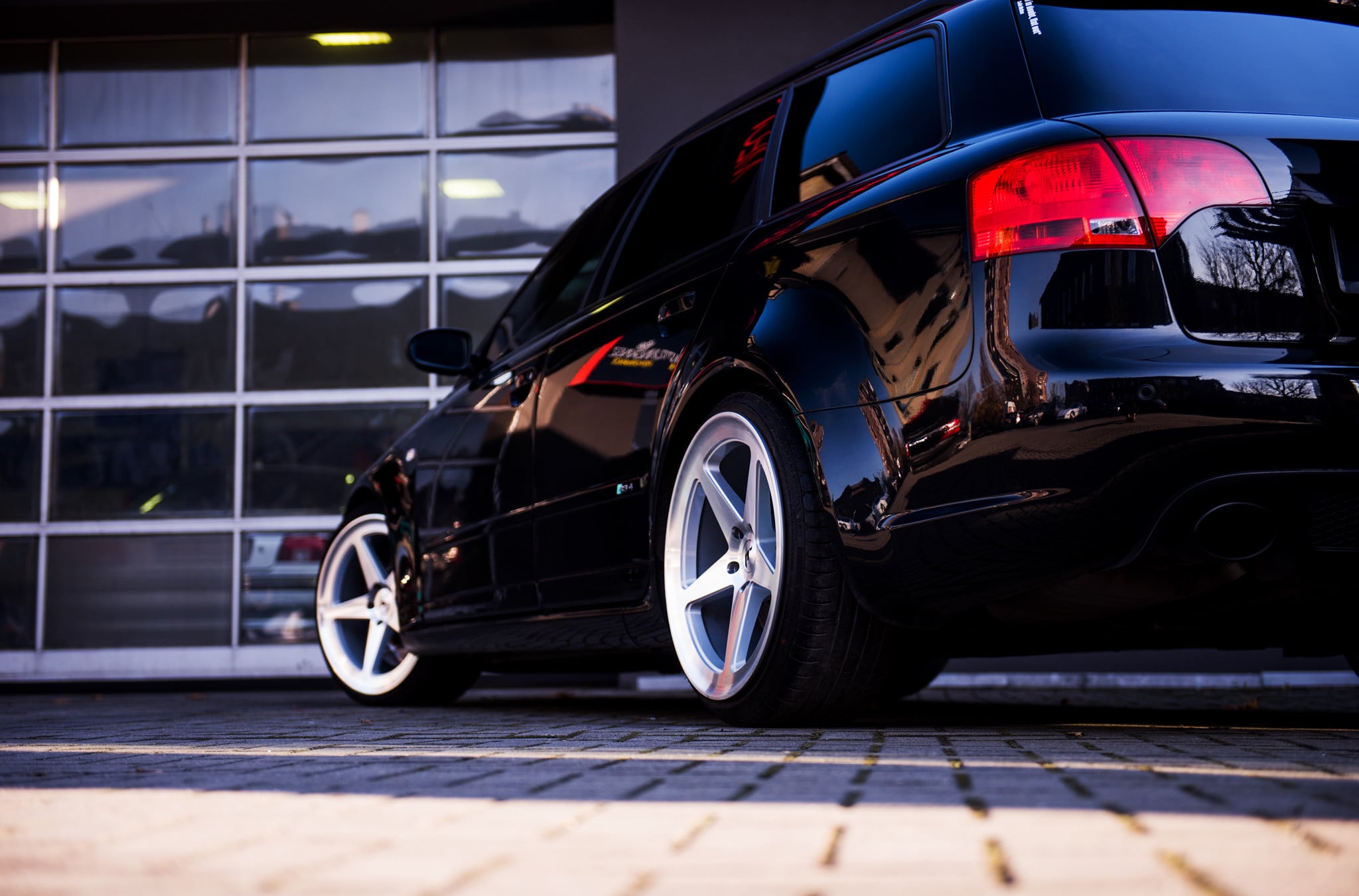 Black Audi S4 with Custom Rear Diffuser - Photo by JR Wheels