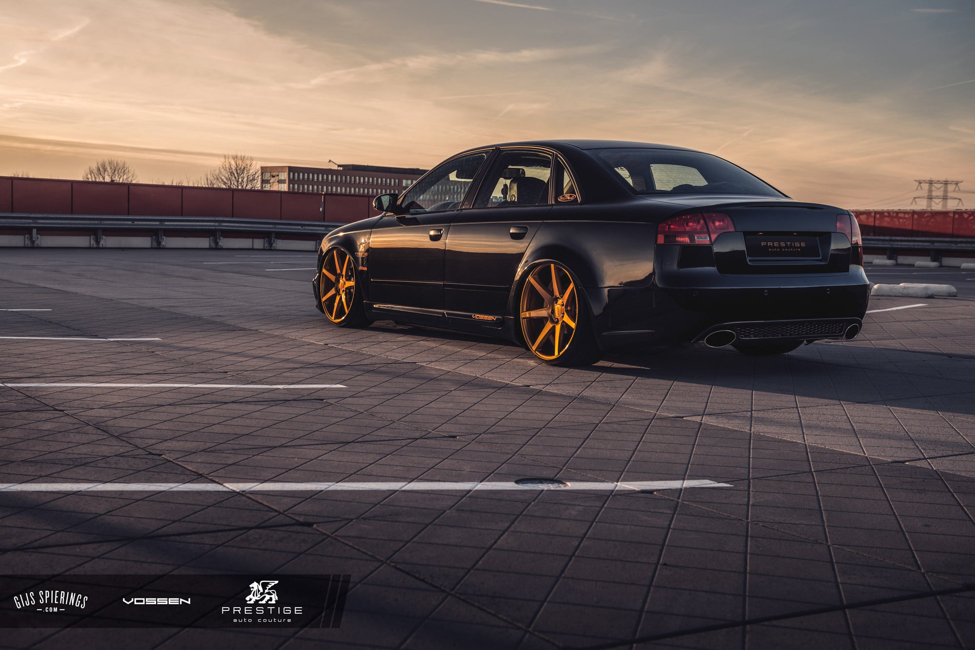 Custom Body Kit on Black Audi RS4 - Photo by Vossen