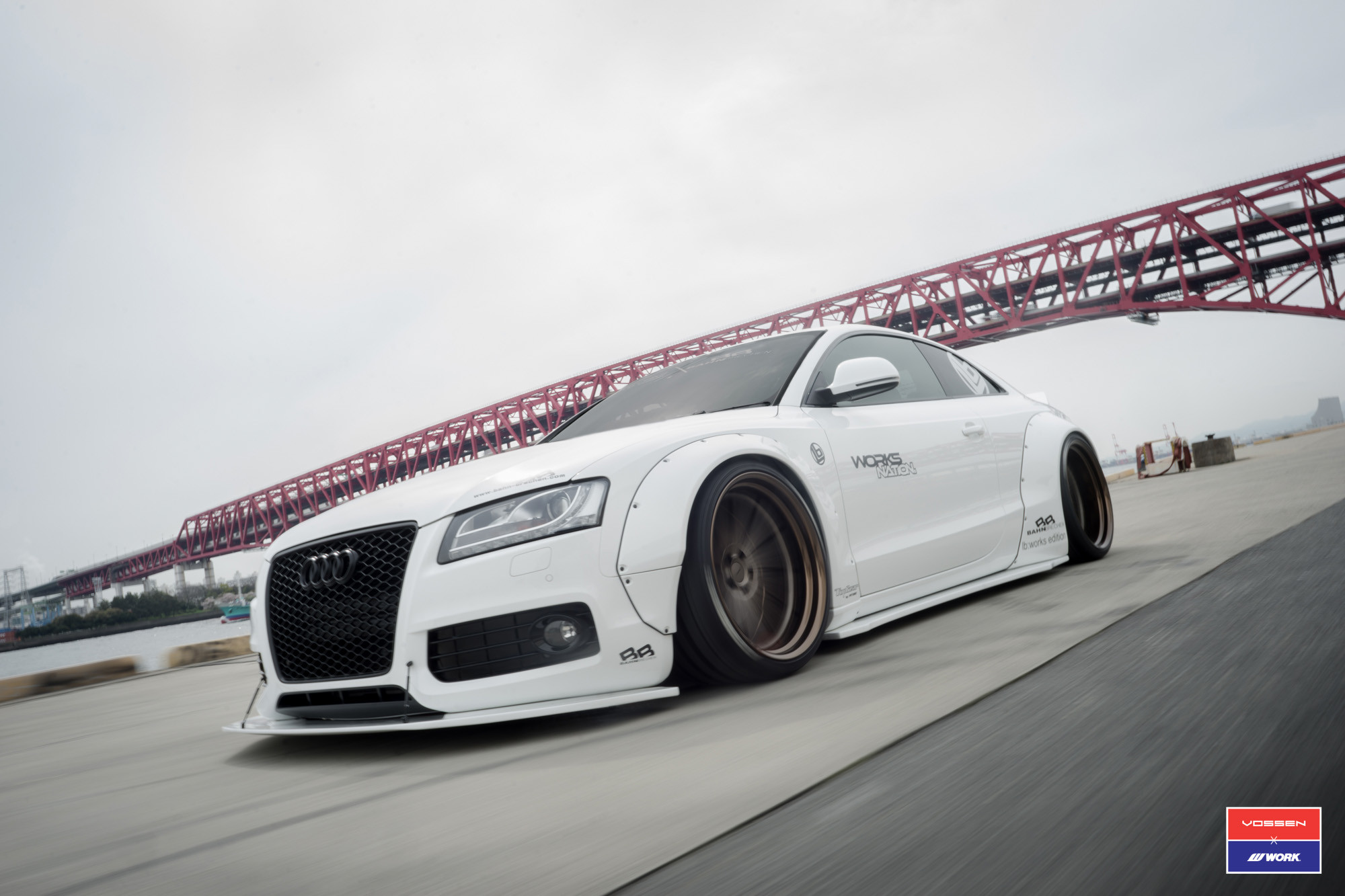 Liberty Walk Widebody Audi S5 on Vossen x Work Wheels - Photo by Vossen
