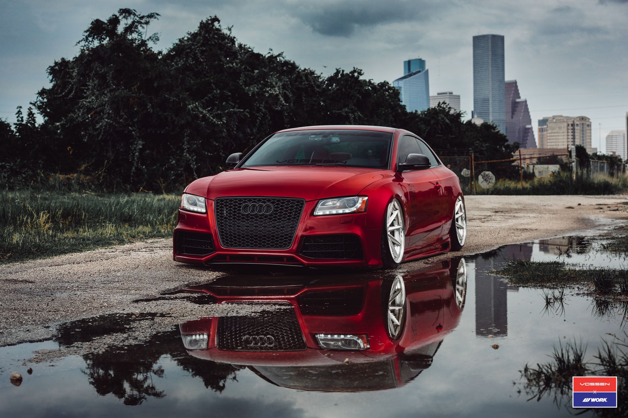 Custom Red Audi S5 on Vossen Rims - Photo by Vossen
