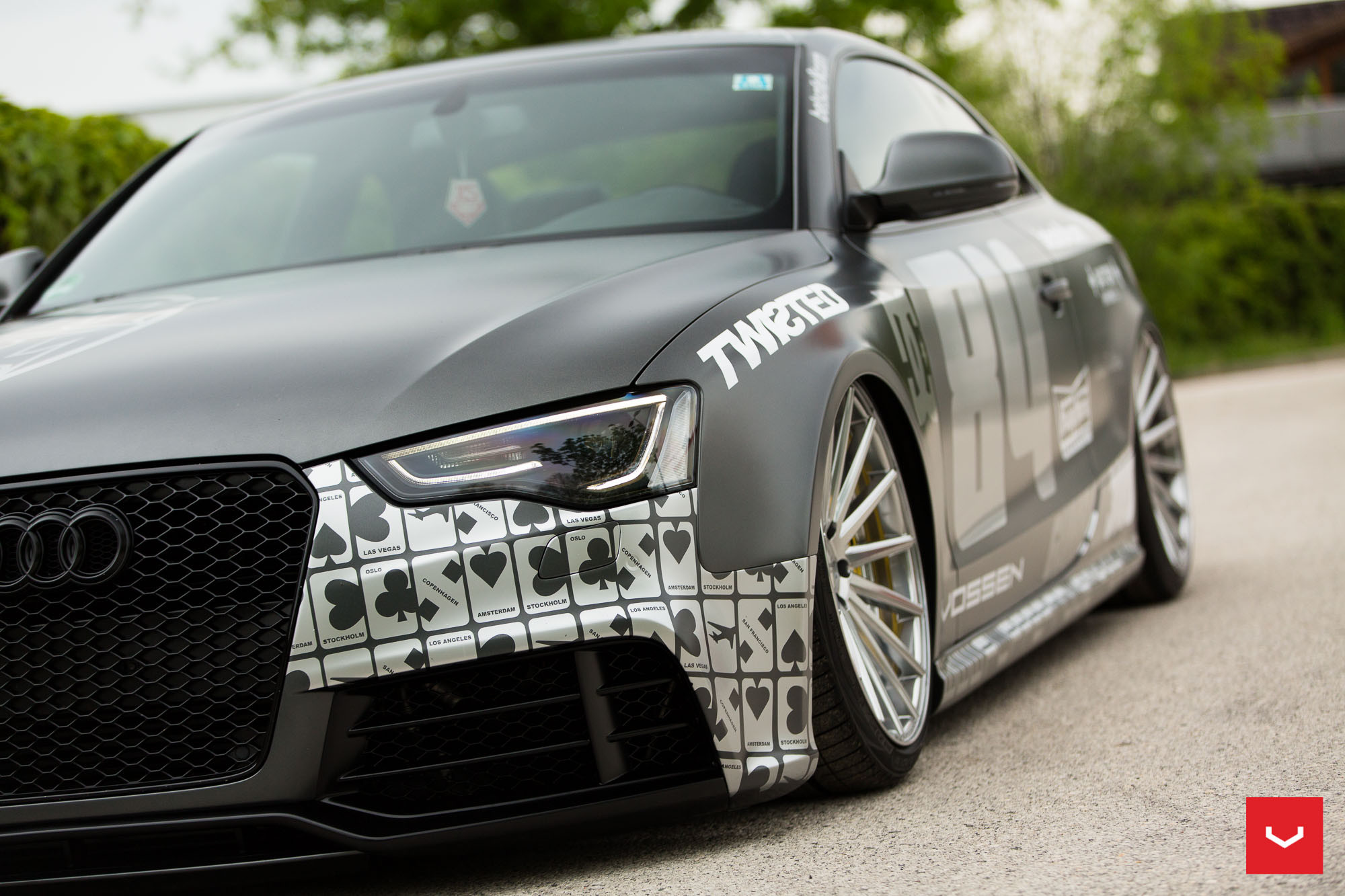 Custom Front Bumper Cover on Audi S5 - Photo by Vossen