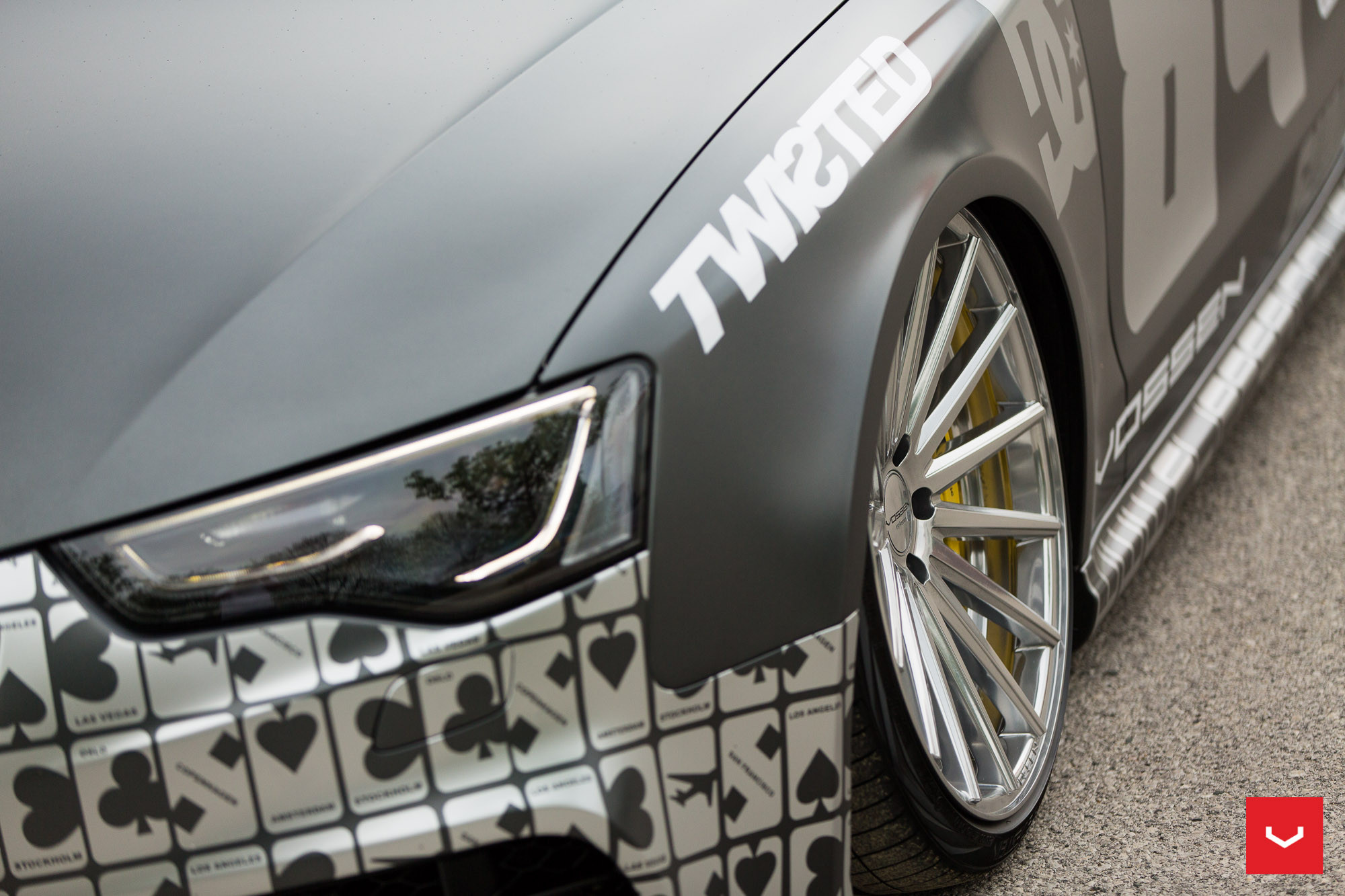 VFS Vossen Rims with Yellow Brakes on Custom Audi S5 - Photo by Vossen