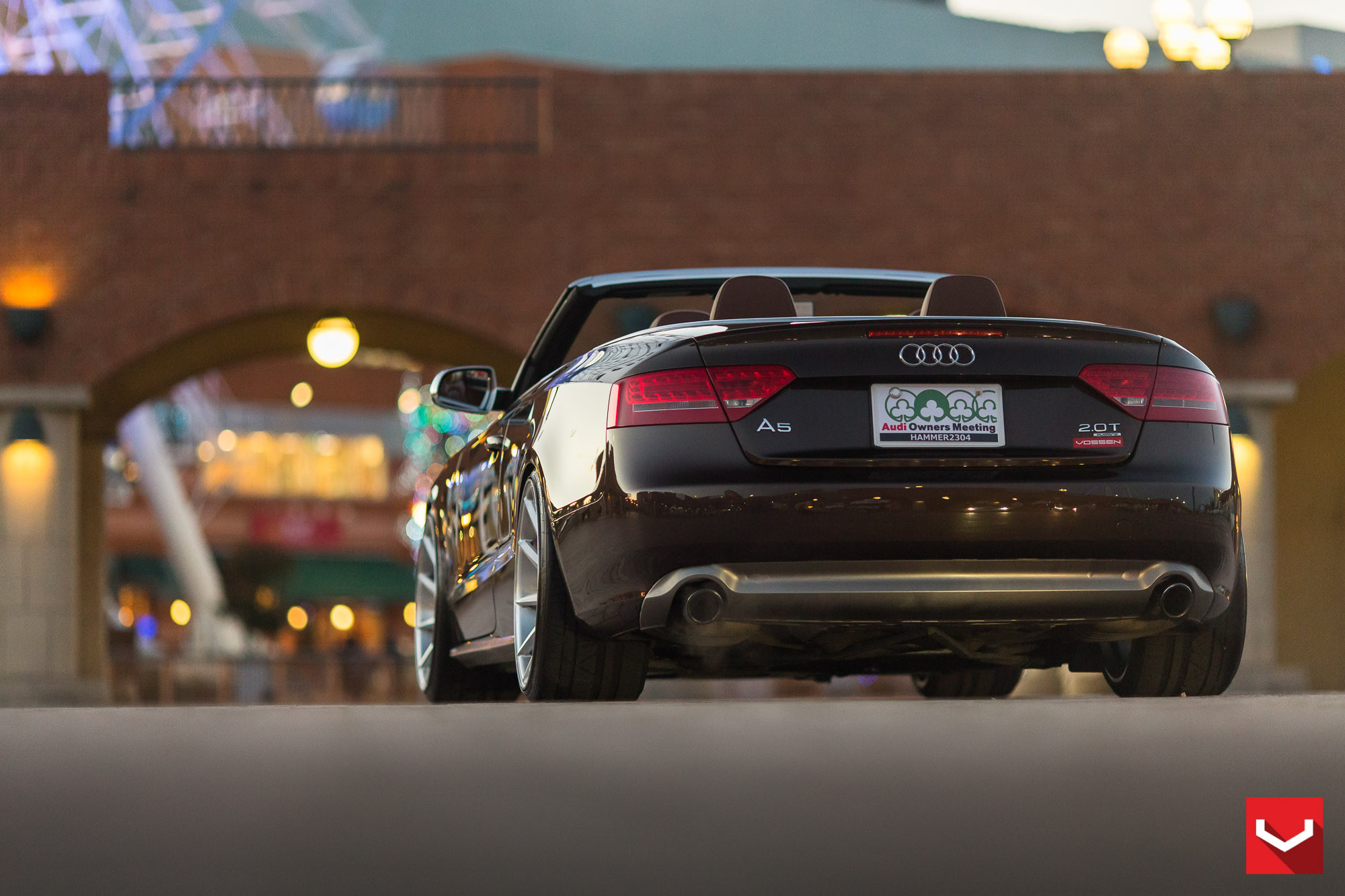 Black Convertible Audi A5 with Precision Series Vossen Rims - Photo by Vossen