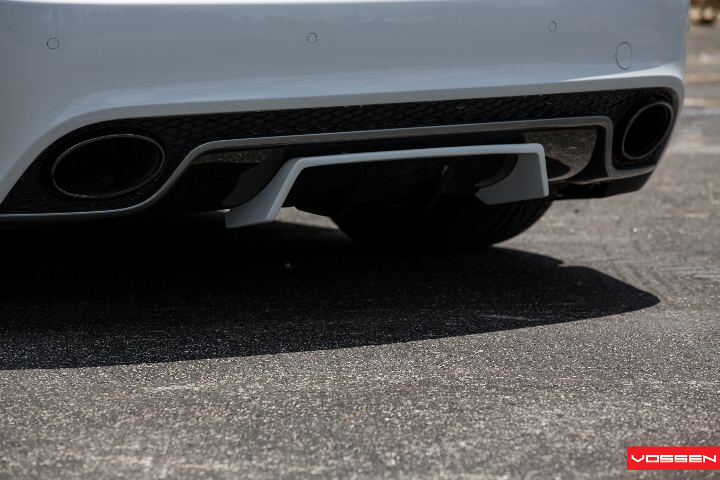 Rear Diffuser with Single Exhaust Tips on Audi S5 - Photo by Vossen
