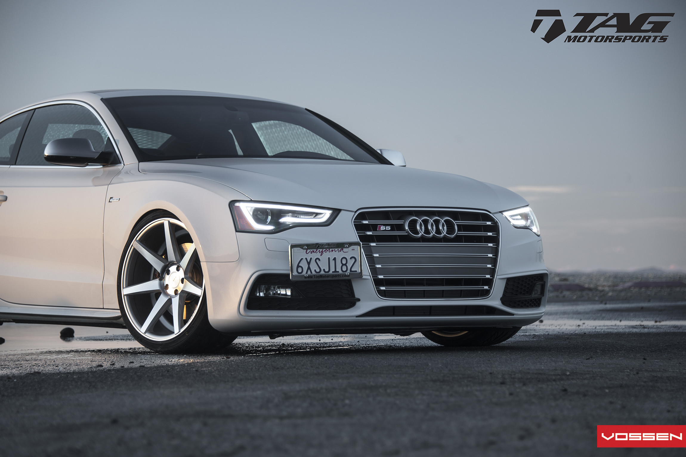 Custom White Audi S5 with Vossen Concave CV Wheels - Photo by Vossen