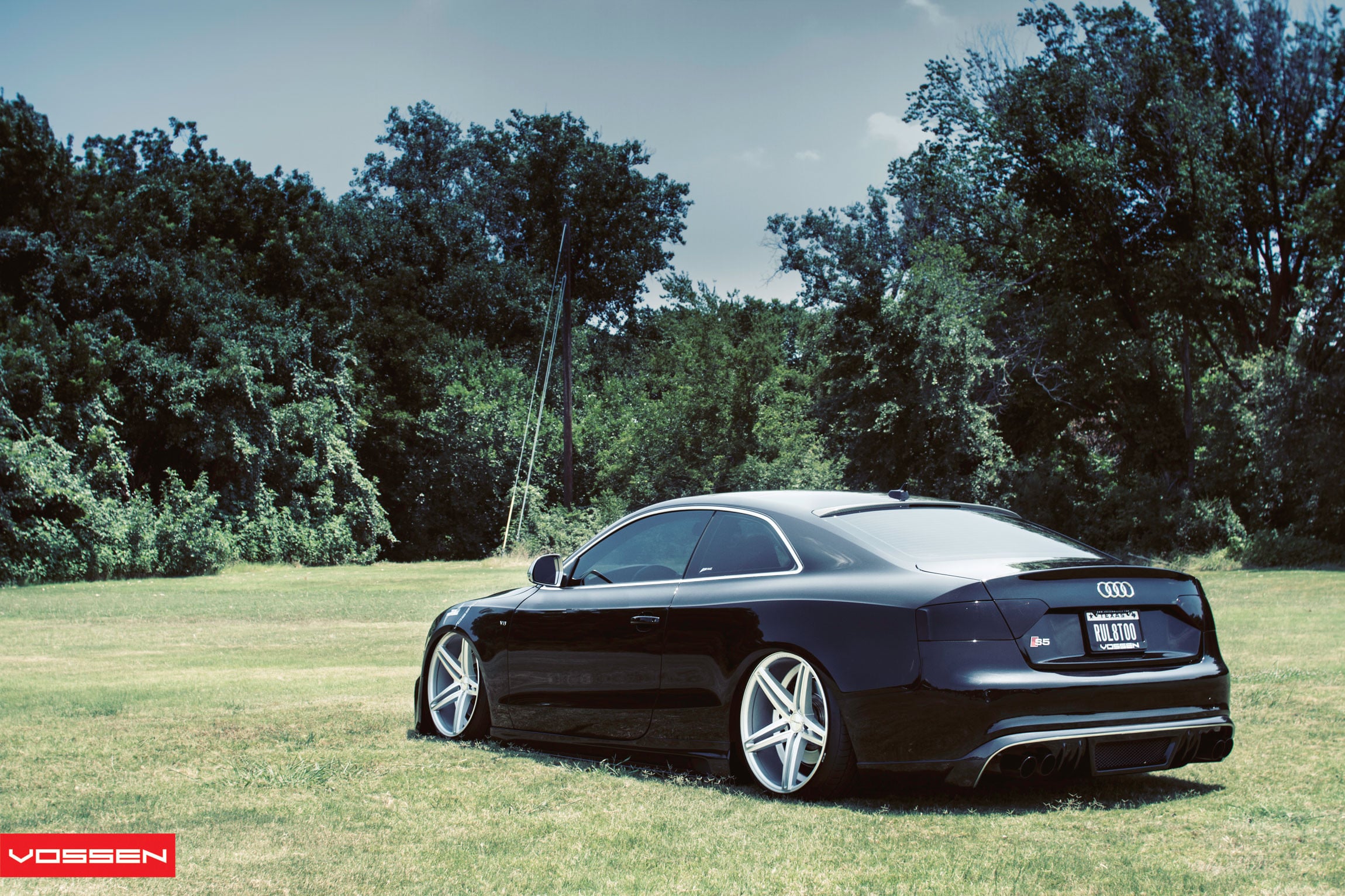 Black Audi S5 with Dark Smoke Taillights - Photo by Vossen