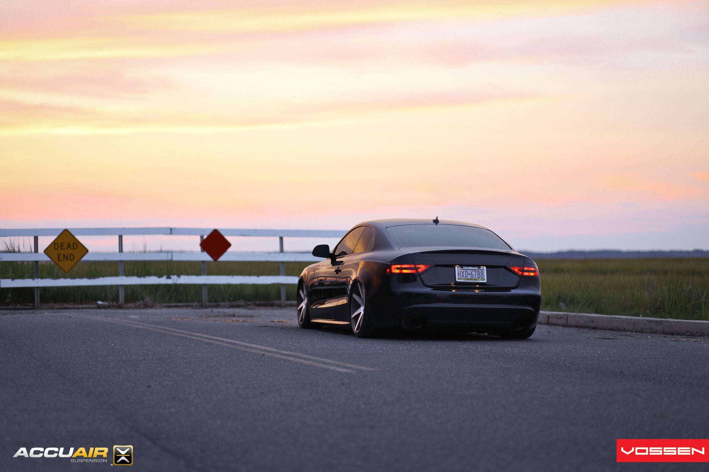 Custom Taillights on Black Audi S5 - Photo by Vossen