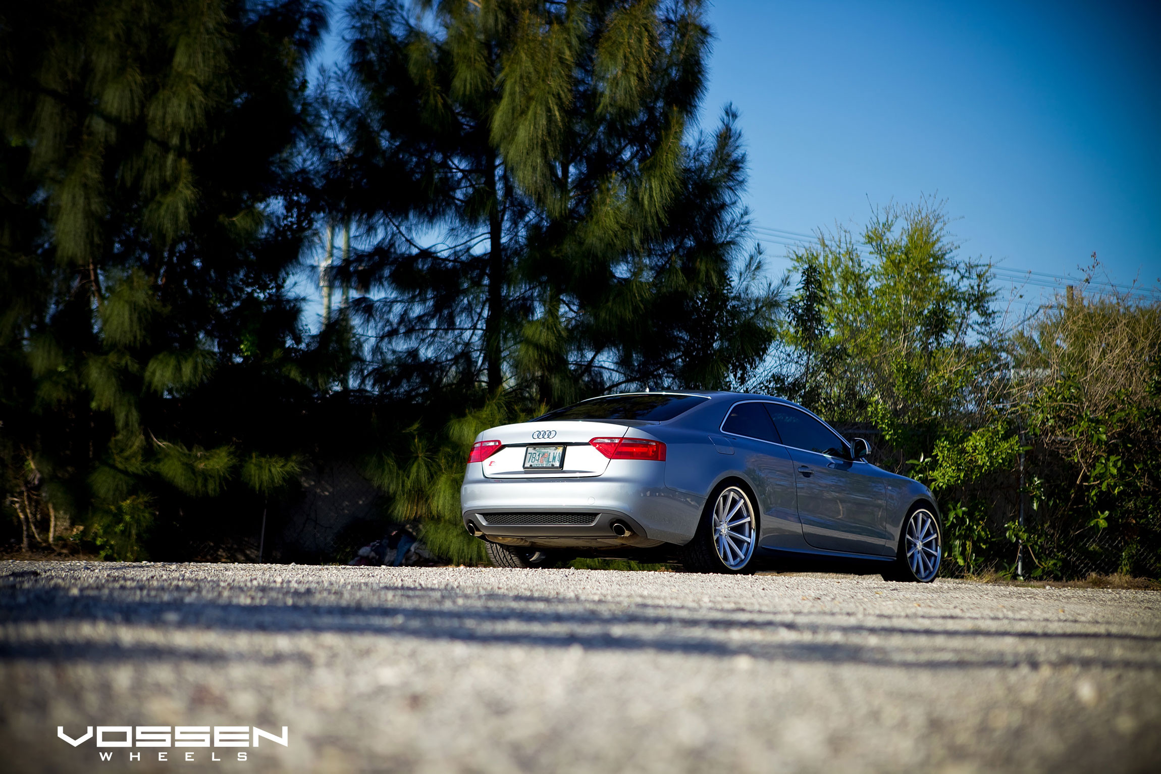 Custom Rear Diffuser on Silver Audi S5 - Photo by Vossen