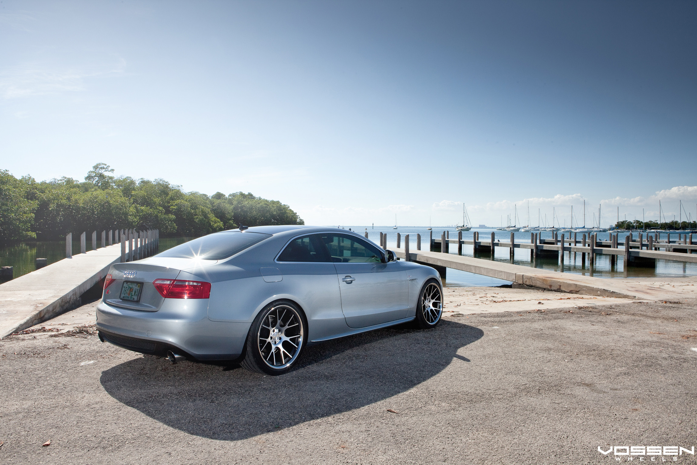 Silver Metallic Audi S5 with Custom Chrome Vossen Wheels - Photo by Vossen