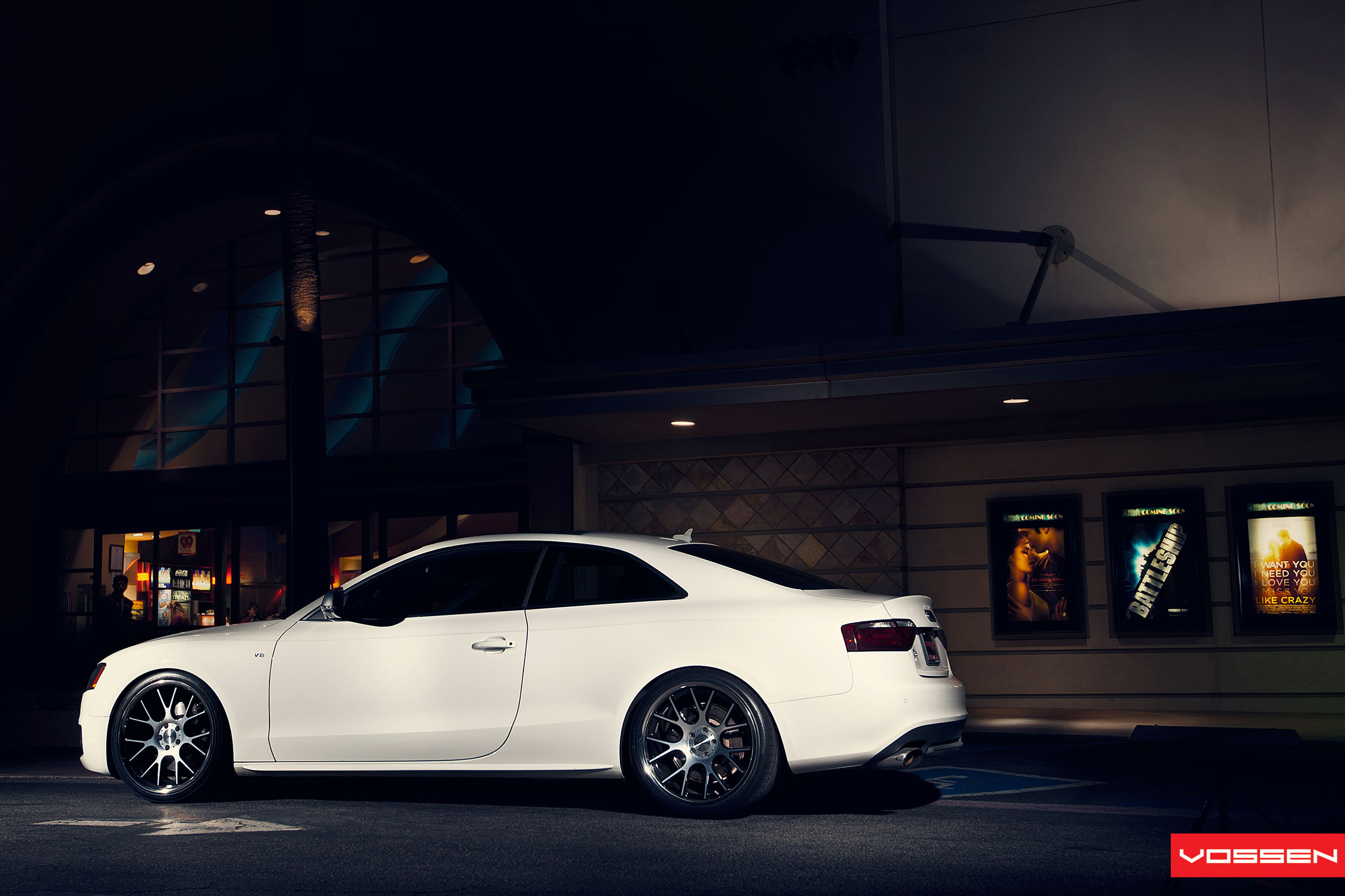 White Audi S5 on Dark Smoke Forged Vossen Wheels - Photo by Vossen