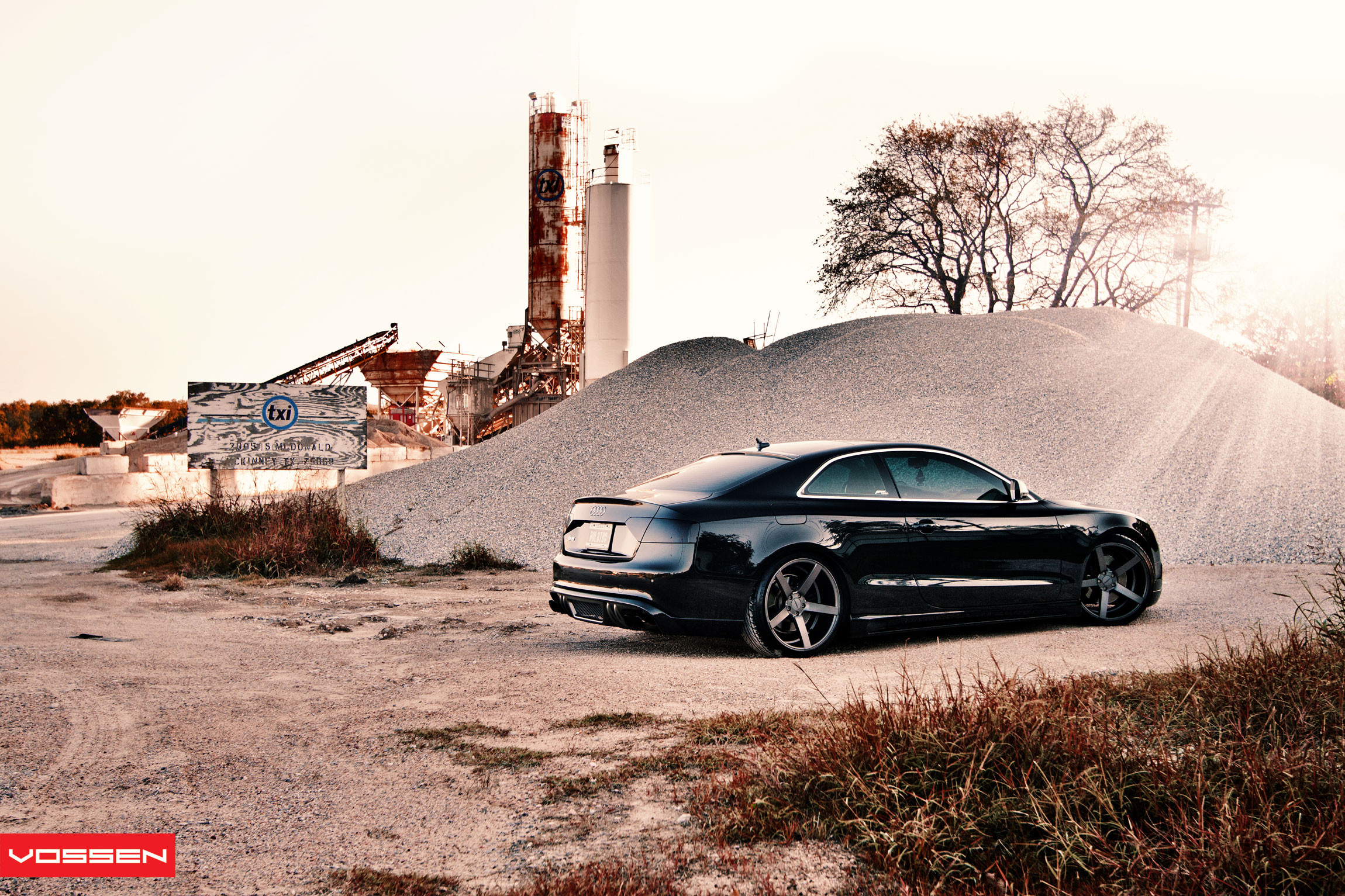 Gunmetal Vossen CV Rims on Black Audi S5 - Photo by Vossen