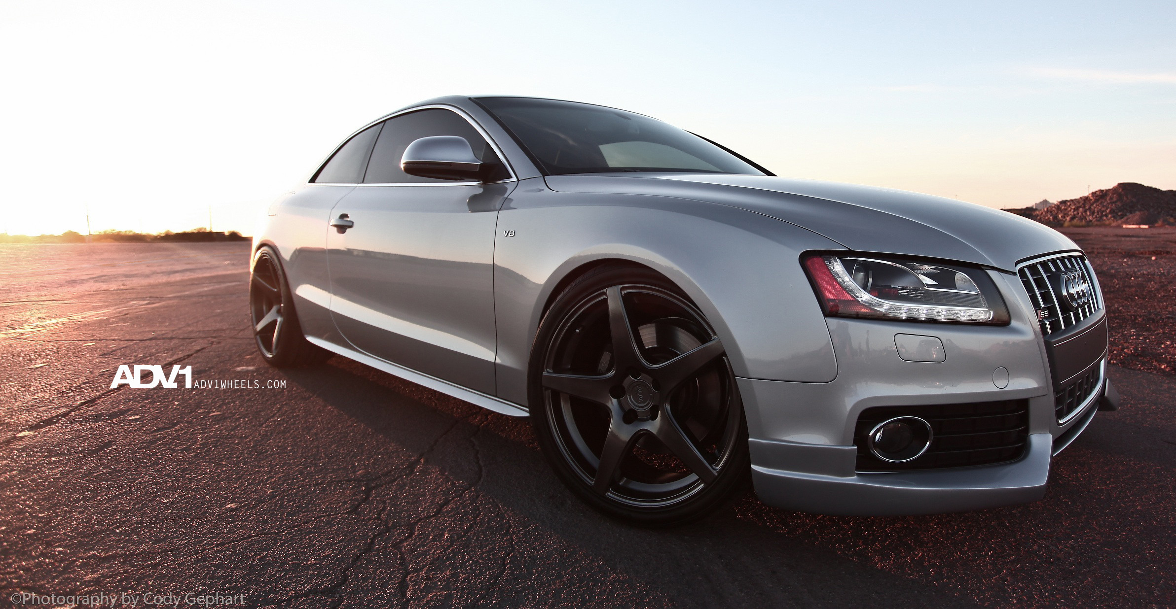 Silver Audi S5 with Graphite Gray ADV1 Wheels - Photo by ADV.1