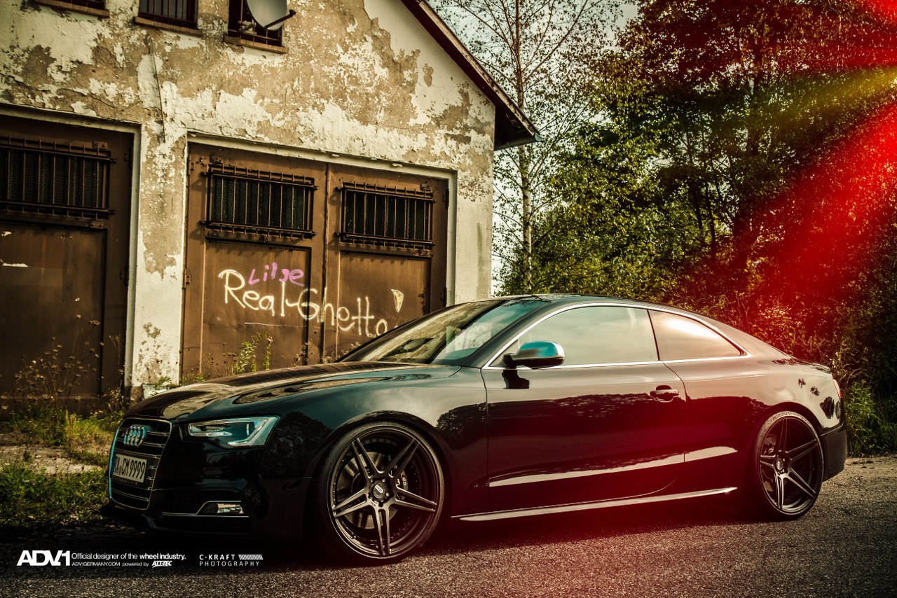 Black Audi S5 with ADV1 Rims - Photo by ADV.1