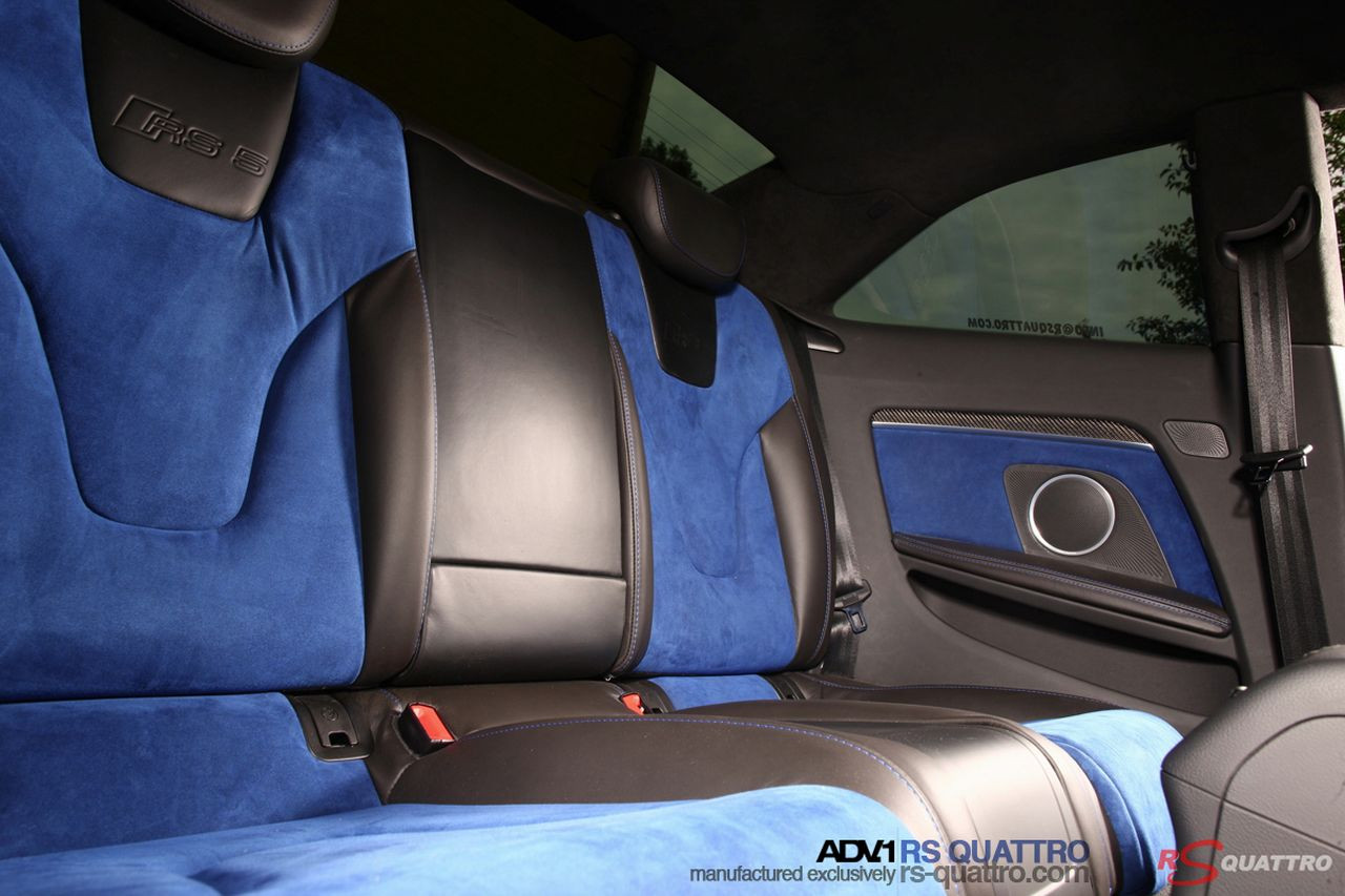 Blue Audi S5 with Custom Interior Kit - Photo by ADV.1