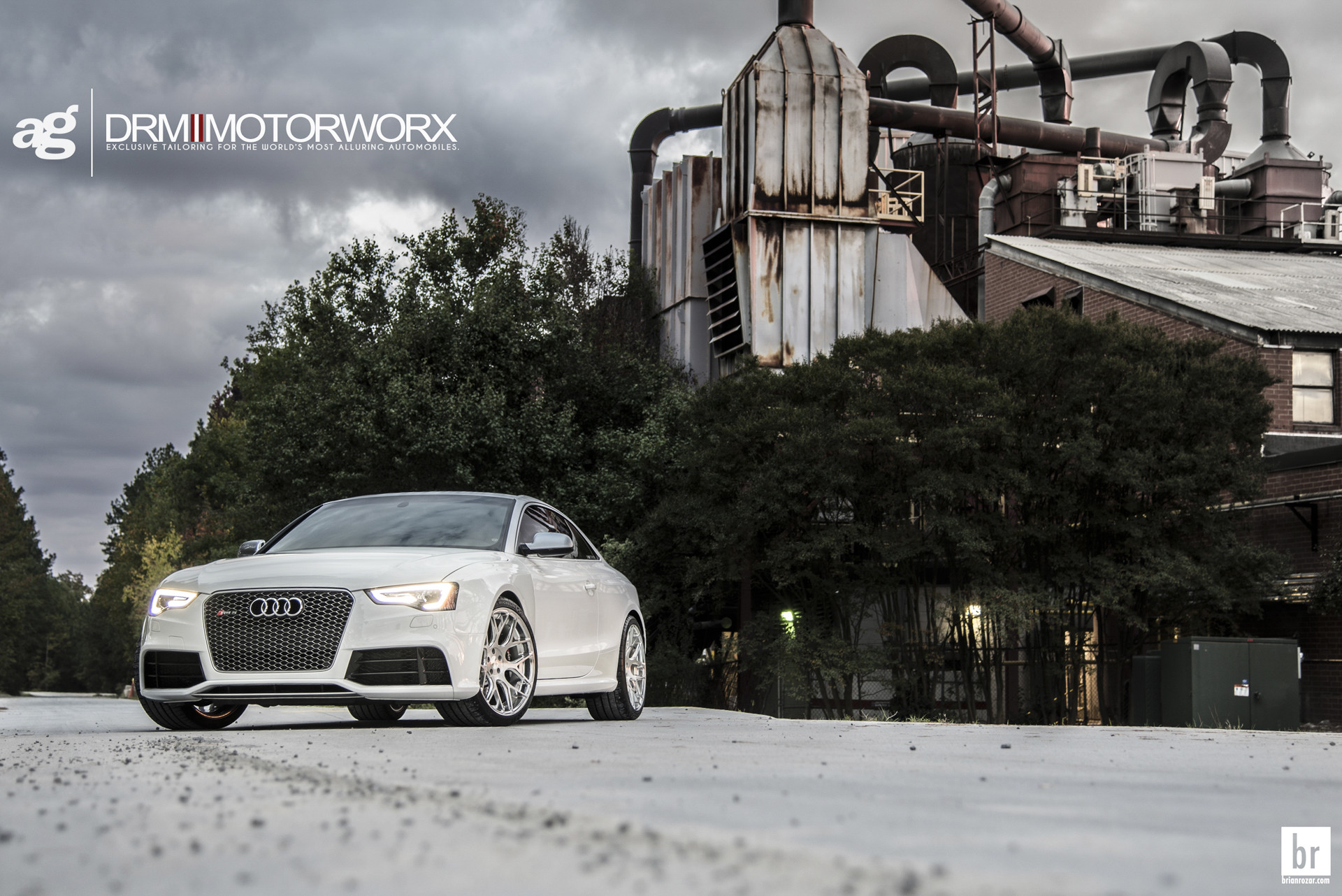 Custom White Audi S5 Front Bumper - Photo by Avant Garde Wheels