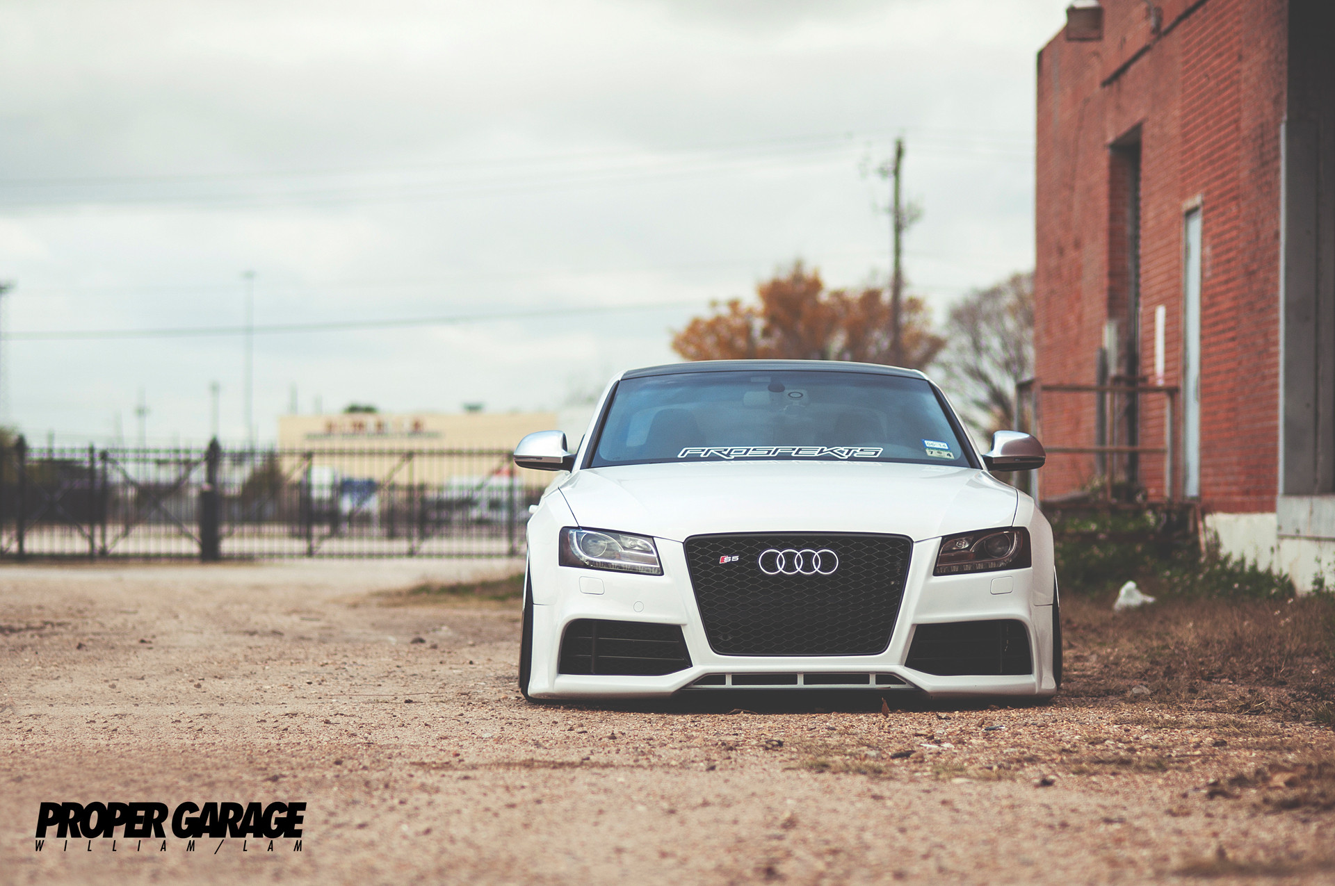 White Stanced Audi S5 with Custom Front Bumper - Photo by Avant Garde Wheels