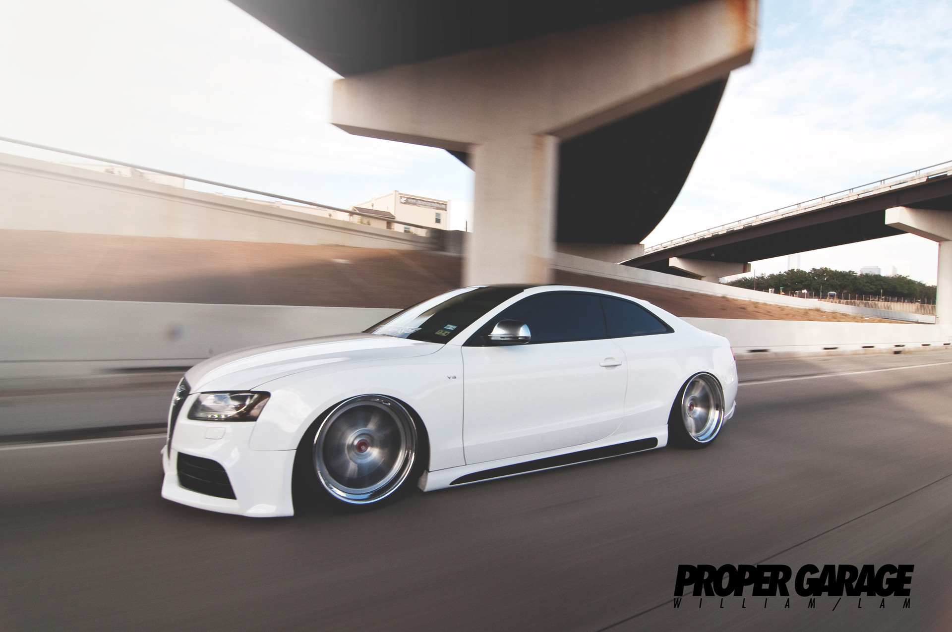 Avant Garde Wheels on White Stanced Audi S5 - Photo by Avant Garde Wheels