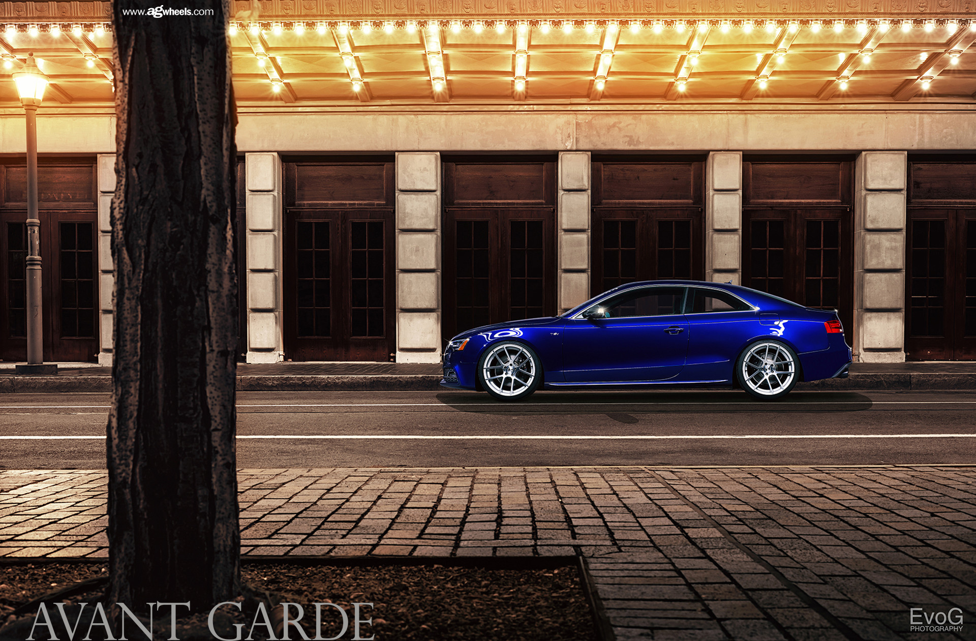 Custom Avant Garde Wheels on Blue Audi S5 - Photo by Avant Garde Wheels