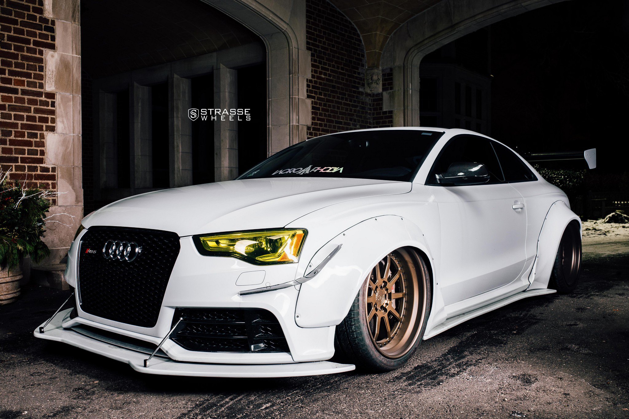 Take a look at the White Audi S5 Gains a Racer Look with Huge Spoiler and W...