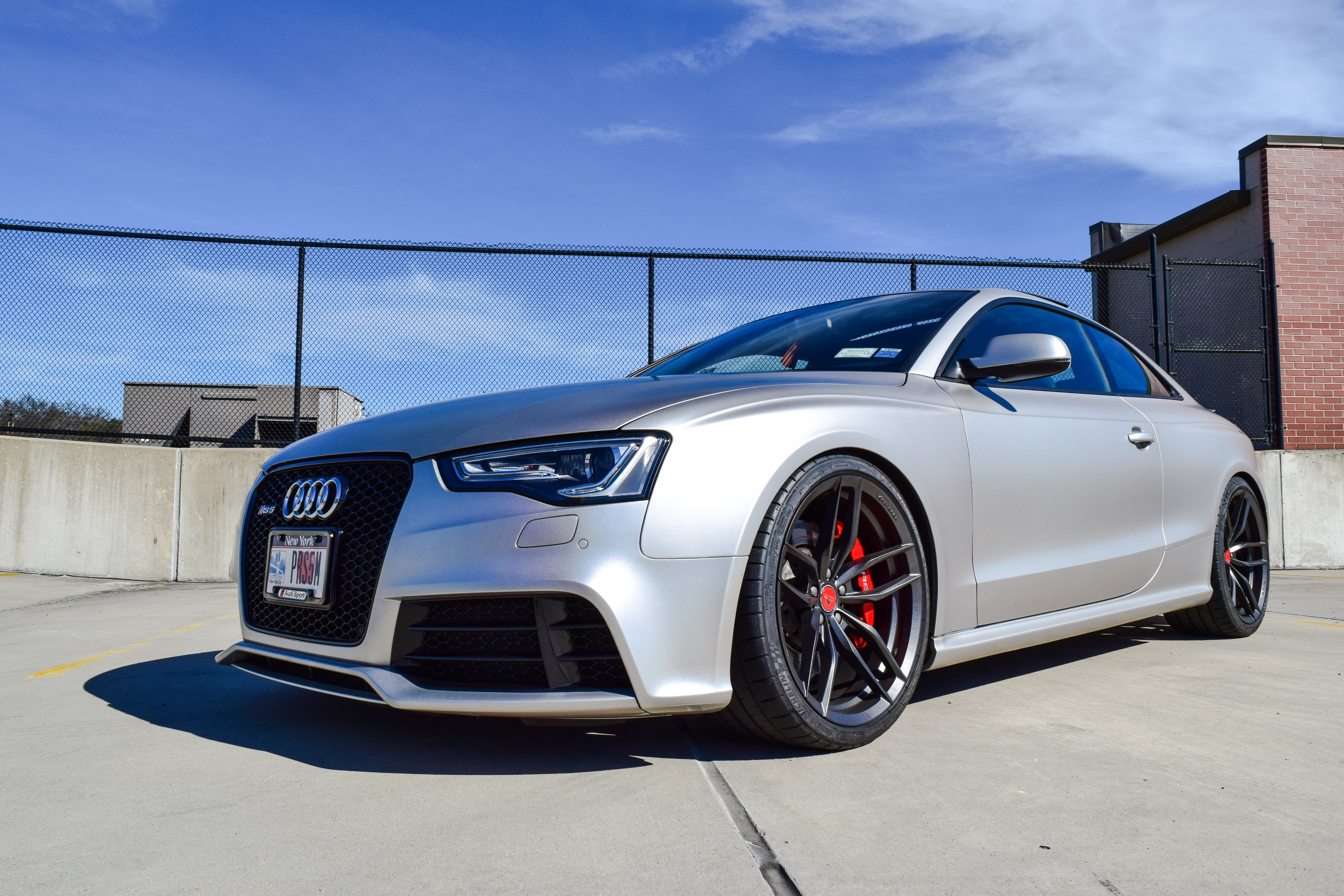 Silver Audi S5 with Aftermarket Front Bumper - Photo by Vorstiner