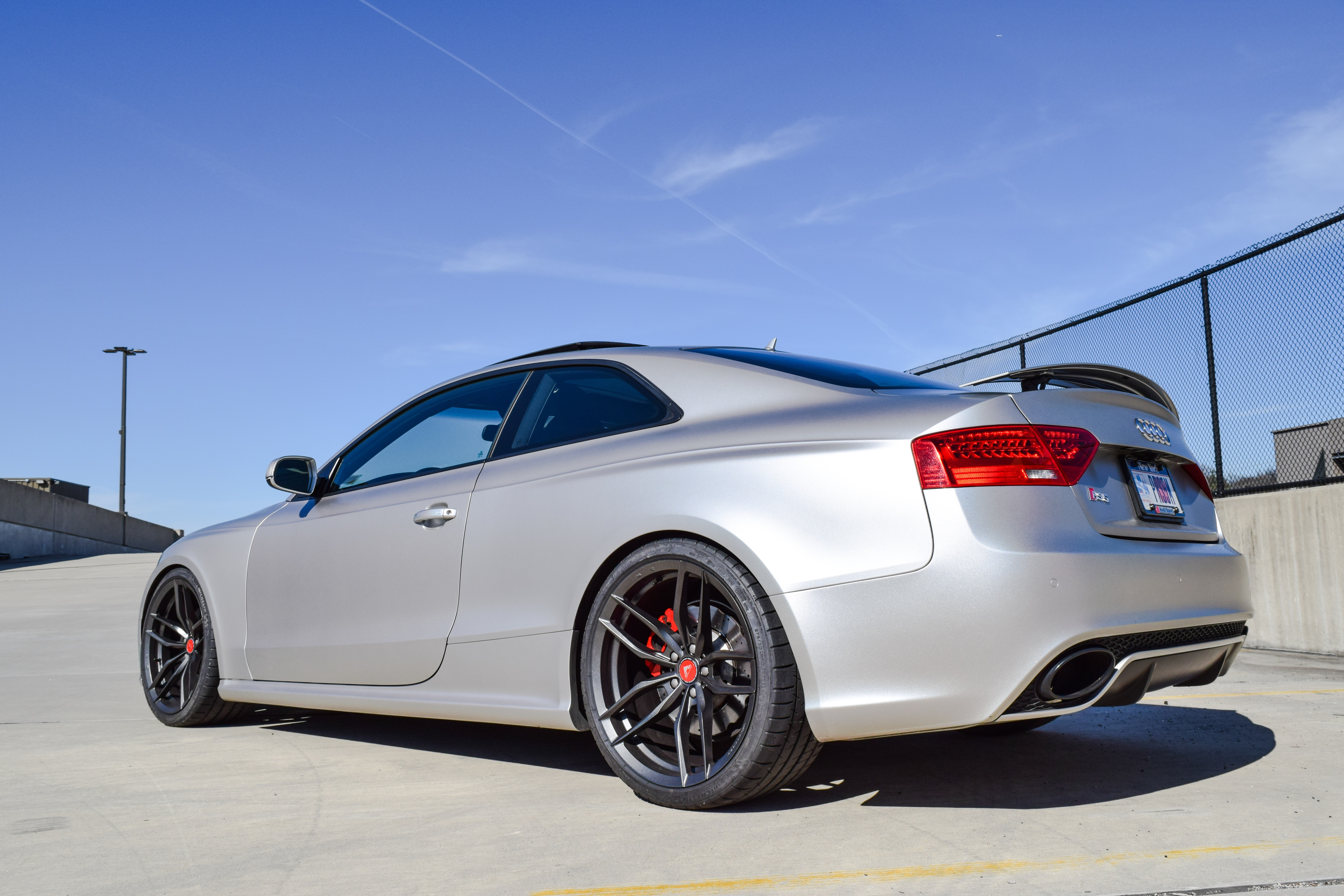 Matte Black Vorsteiner Rims on Silver Audi S5 - Photo by Vorstiner