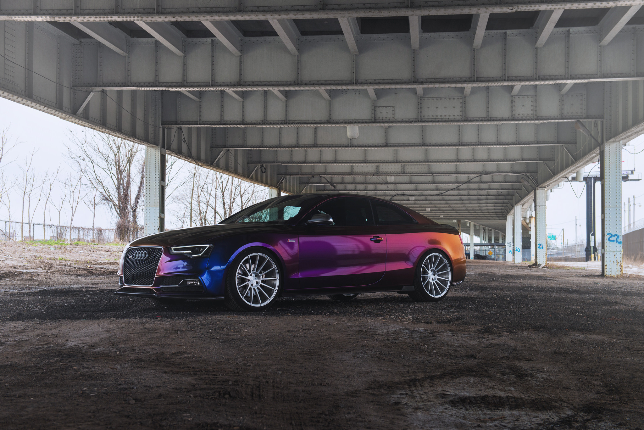 Audi S5 Coupe White LED DRL Headlights - Photo by Niche