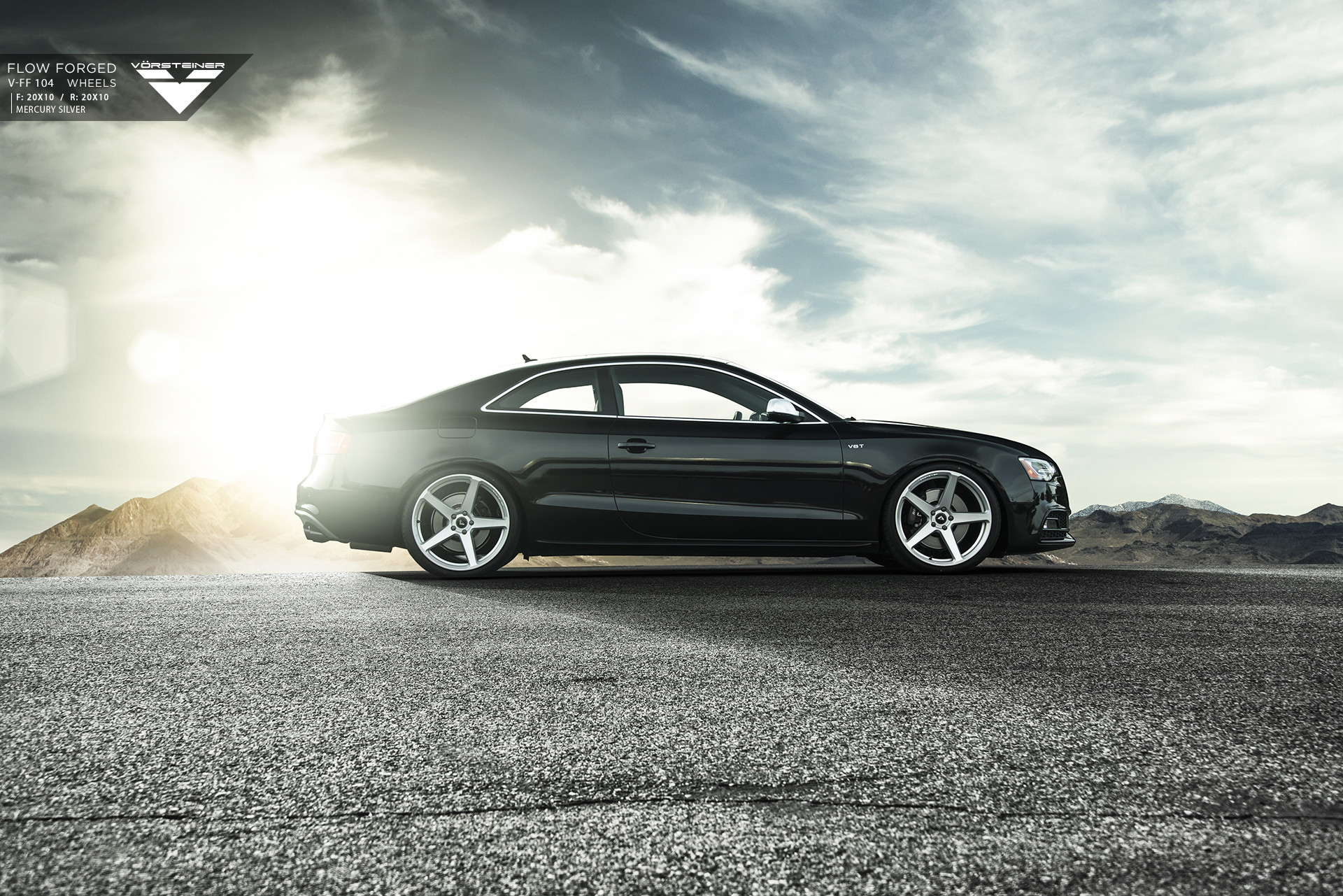 Custom Vorsteiner Wheels on Black Audi S5 V6T - Photo by Vorstiner