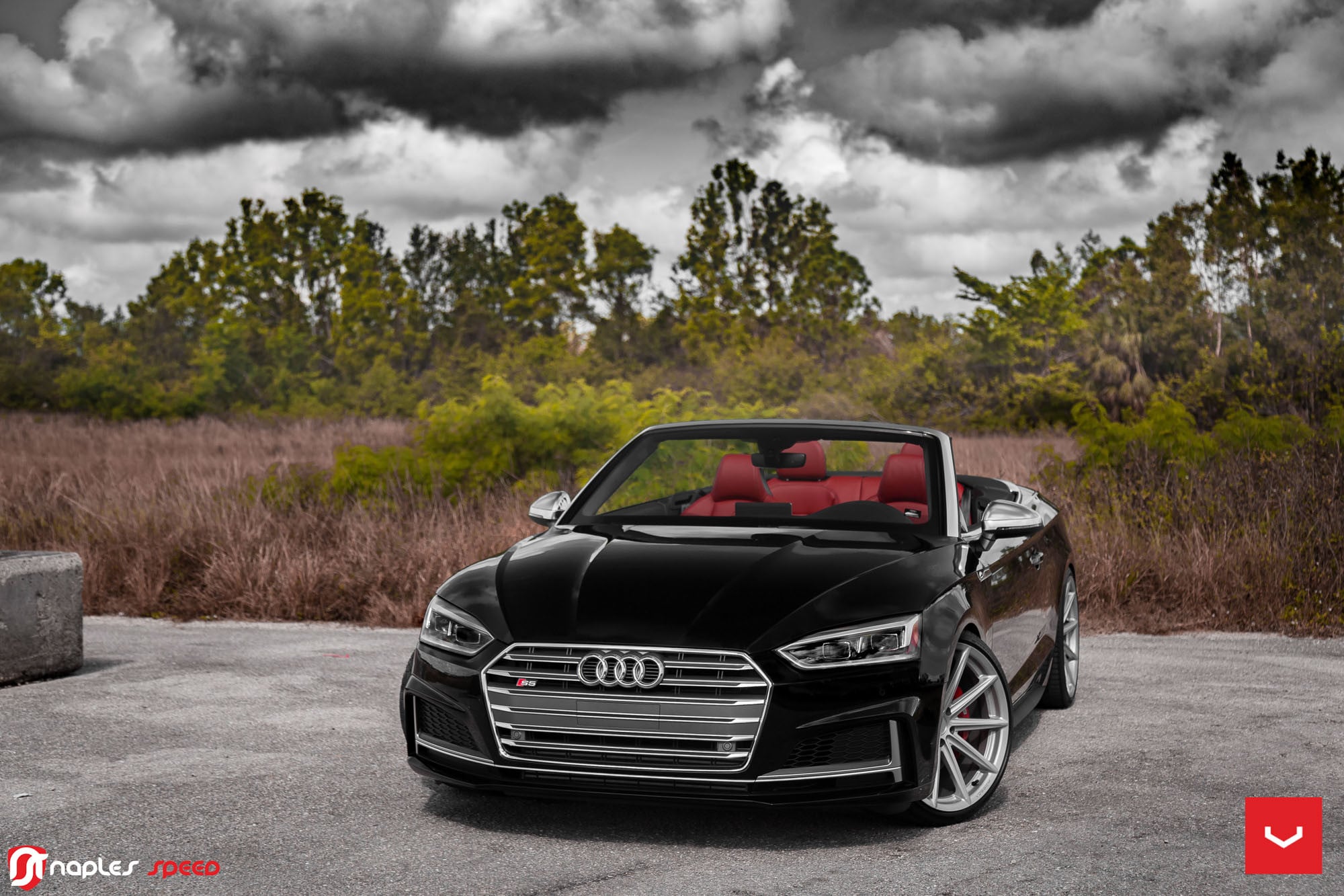 Vossen Wheels on Black Convertible Audi S5 - Photo by Vossen