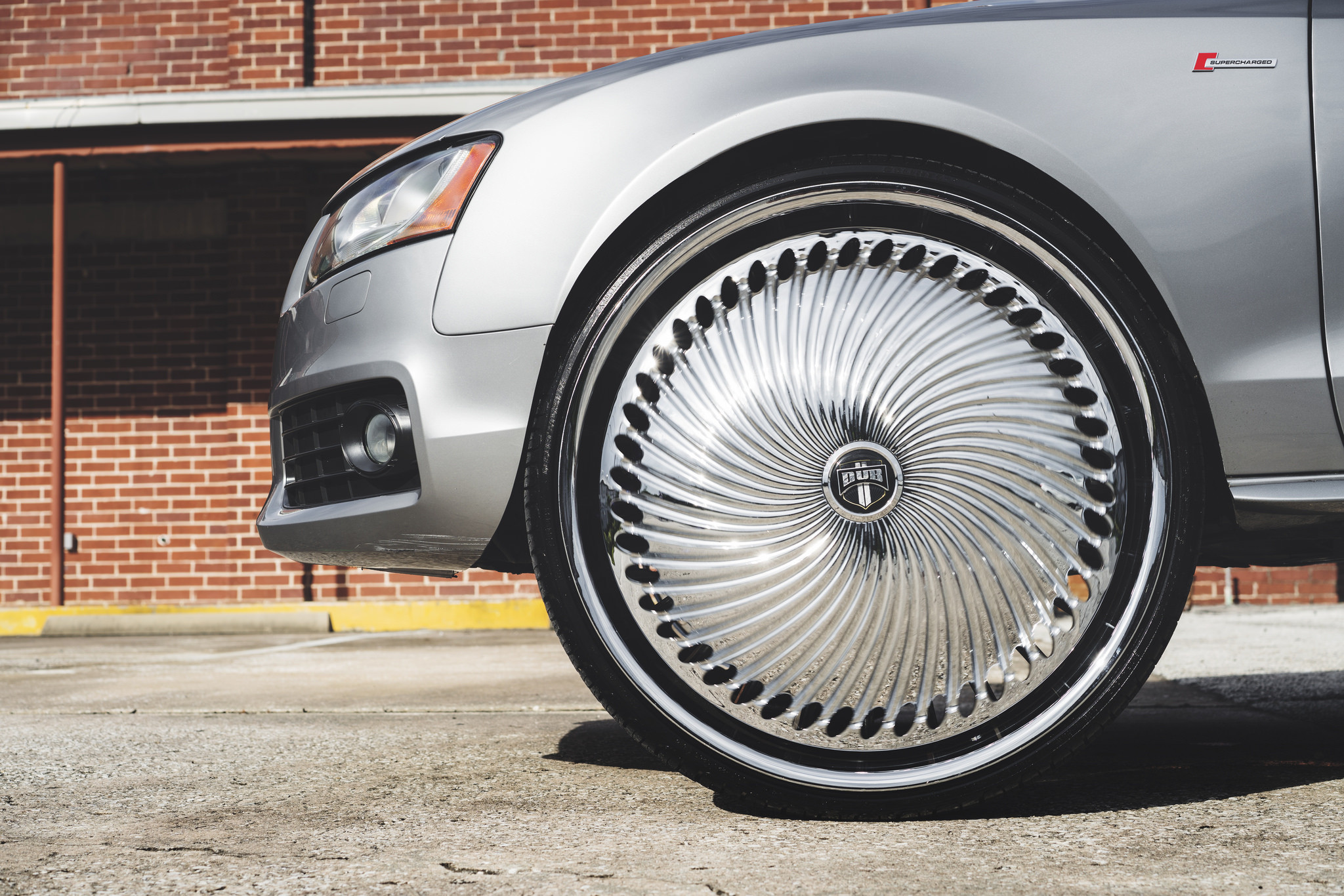 Supercharged Audi A5 on Custom Chrome DUB Wheels - Photo by DUB