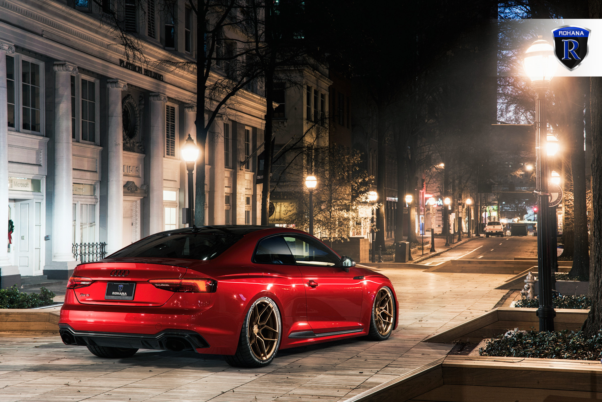 Custom Red Audi S5 Rear Diffuser - Photo by Rohana Wheels