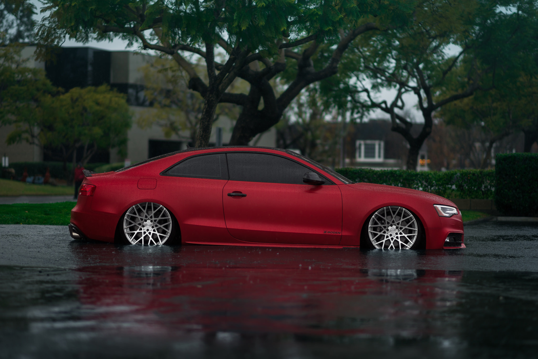 Red Audi S5 with Aftermarket Side Skirts - Photo by Boden Autohaus
