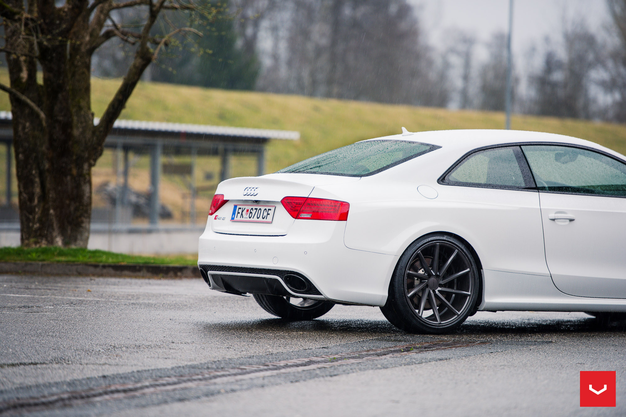 White Audi S5 with Custom Rear Diffuser - Photo by Vossen