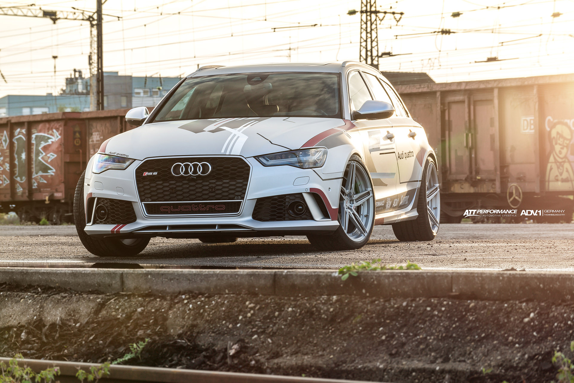 Silver Audi S6 Quattro with Custom Front Bumper - Photo by ADV.1