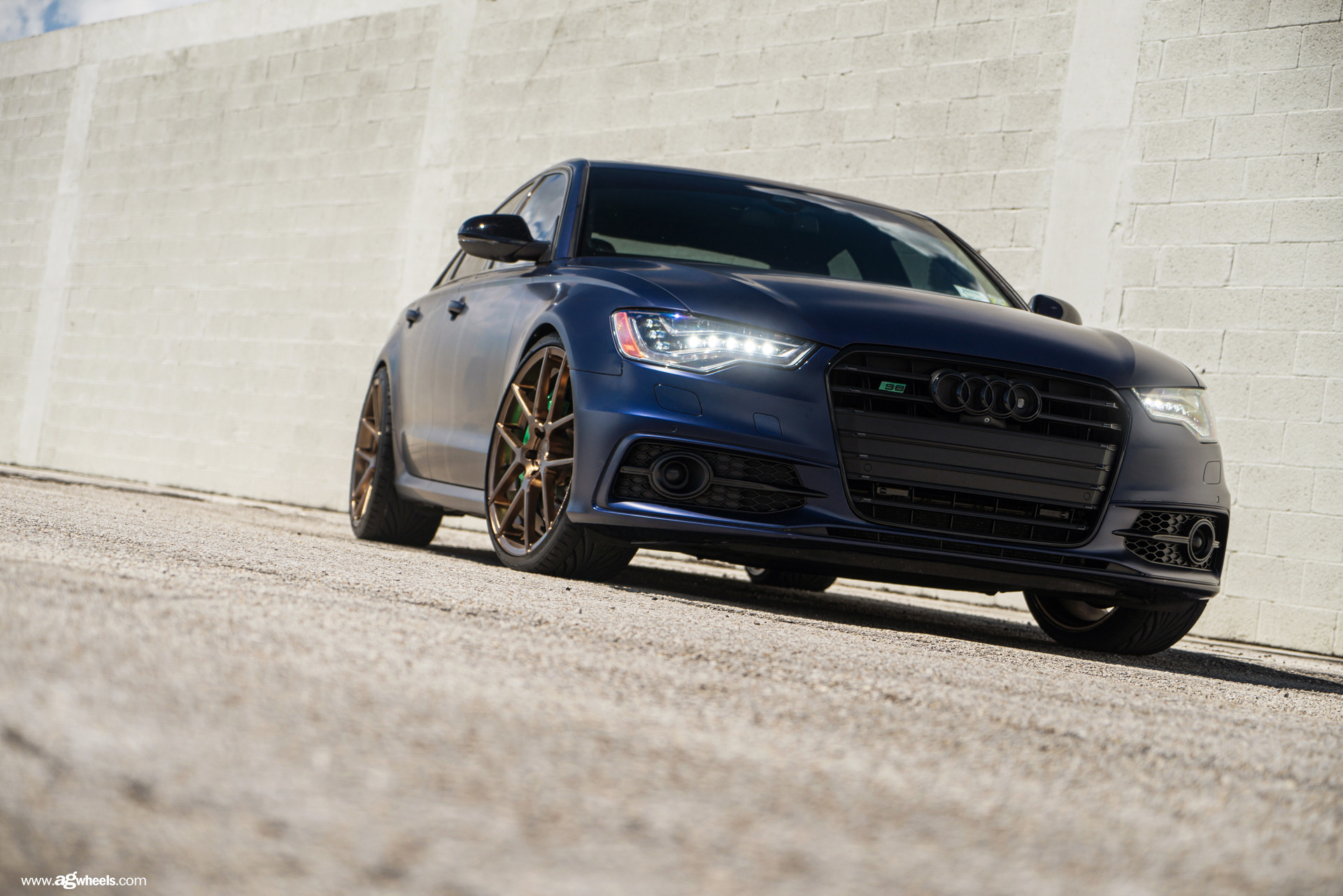 Audi S6 With Matte Blue Custom Paint on Classy Rims by Avant Garde - Photo by Avant Garde