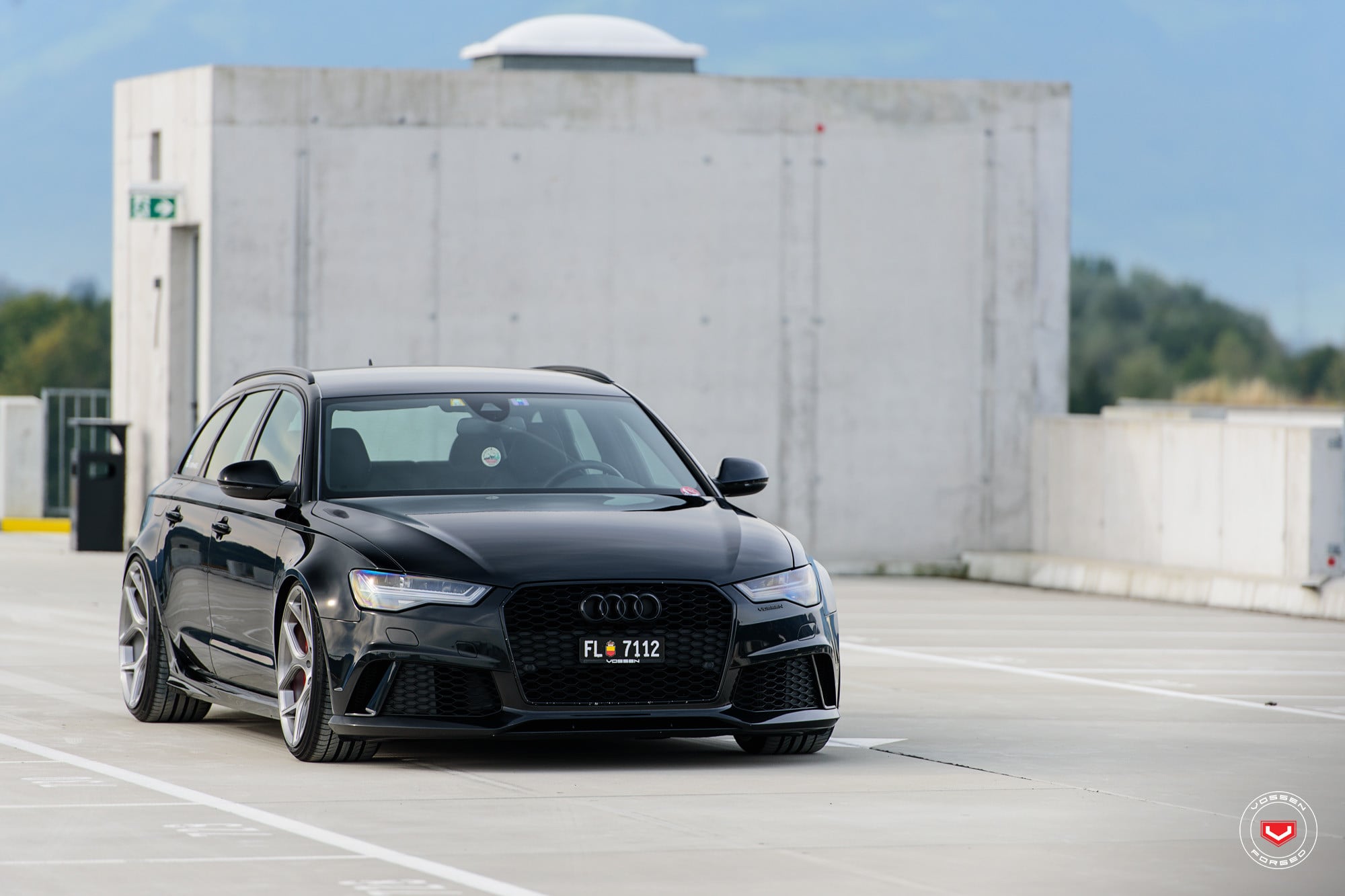 Audi S6 with Blacked Out Custom Grille - Photo by Vossen